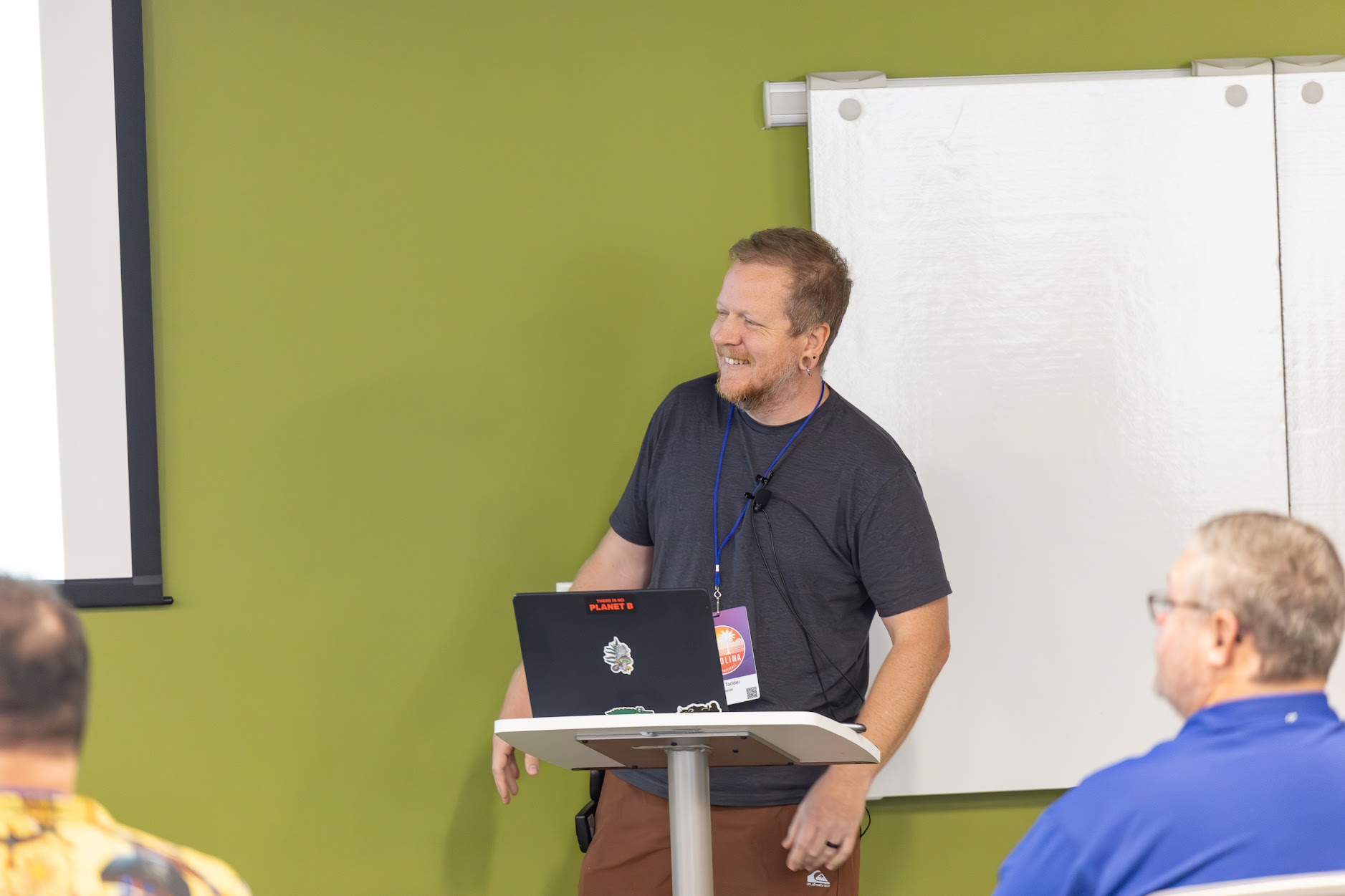 Joel Taddei speaking at the 2025 Carolina Code Conference