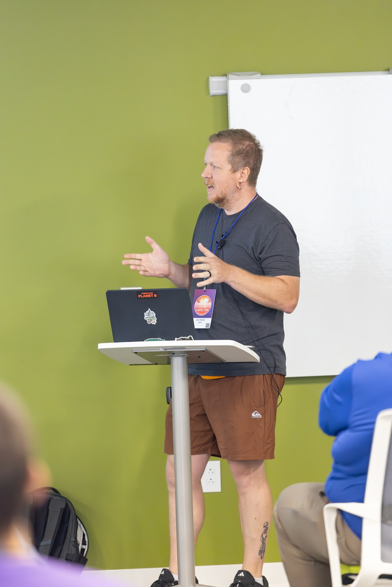 Joel Taddei speaking at the 2025 Carolina Code Conference