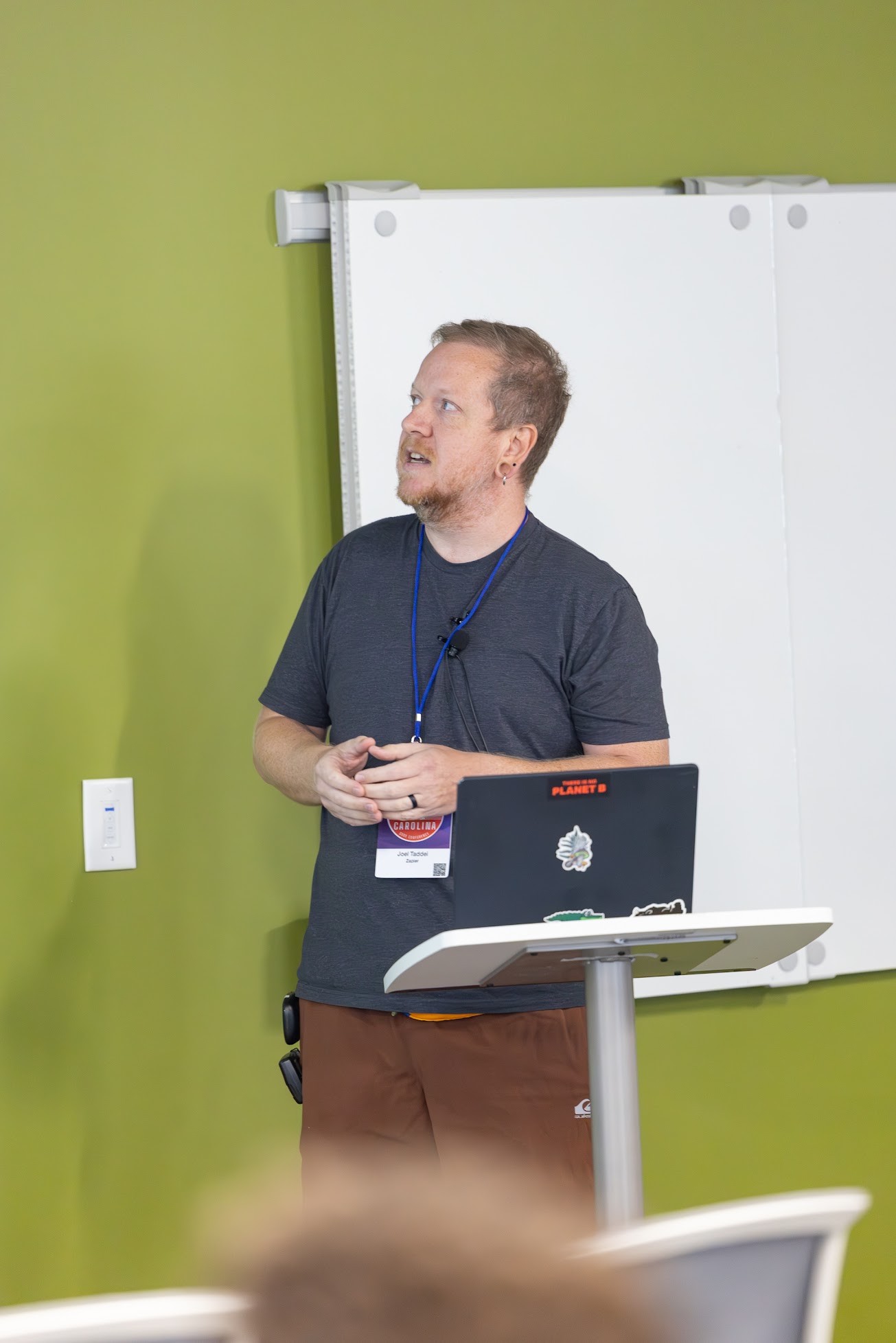 Joel Taddei speaking at the 2025 Carolina Code Conference