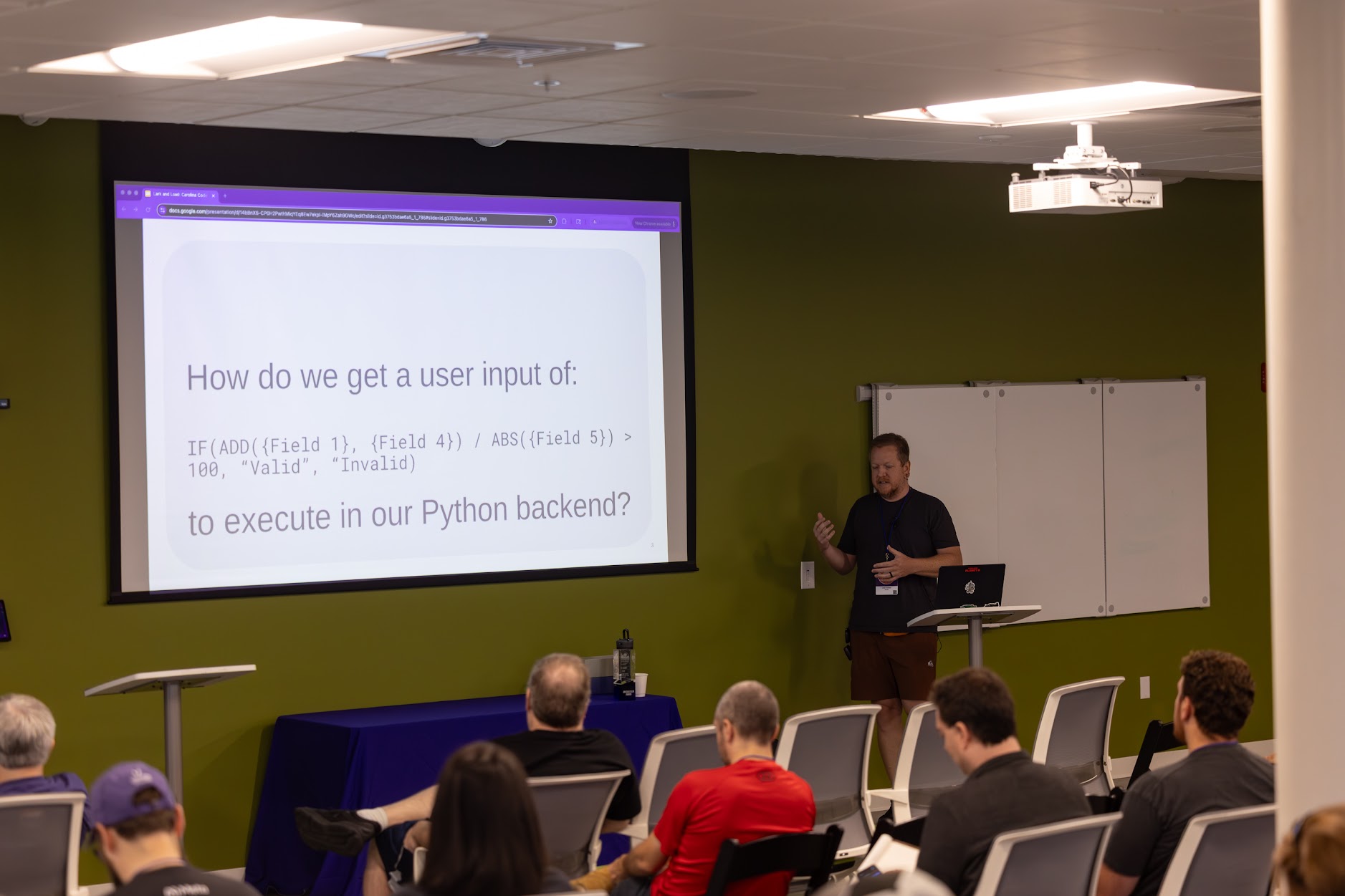 Joel Taddei speaking at the 2025 Carolina Code Conference