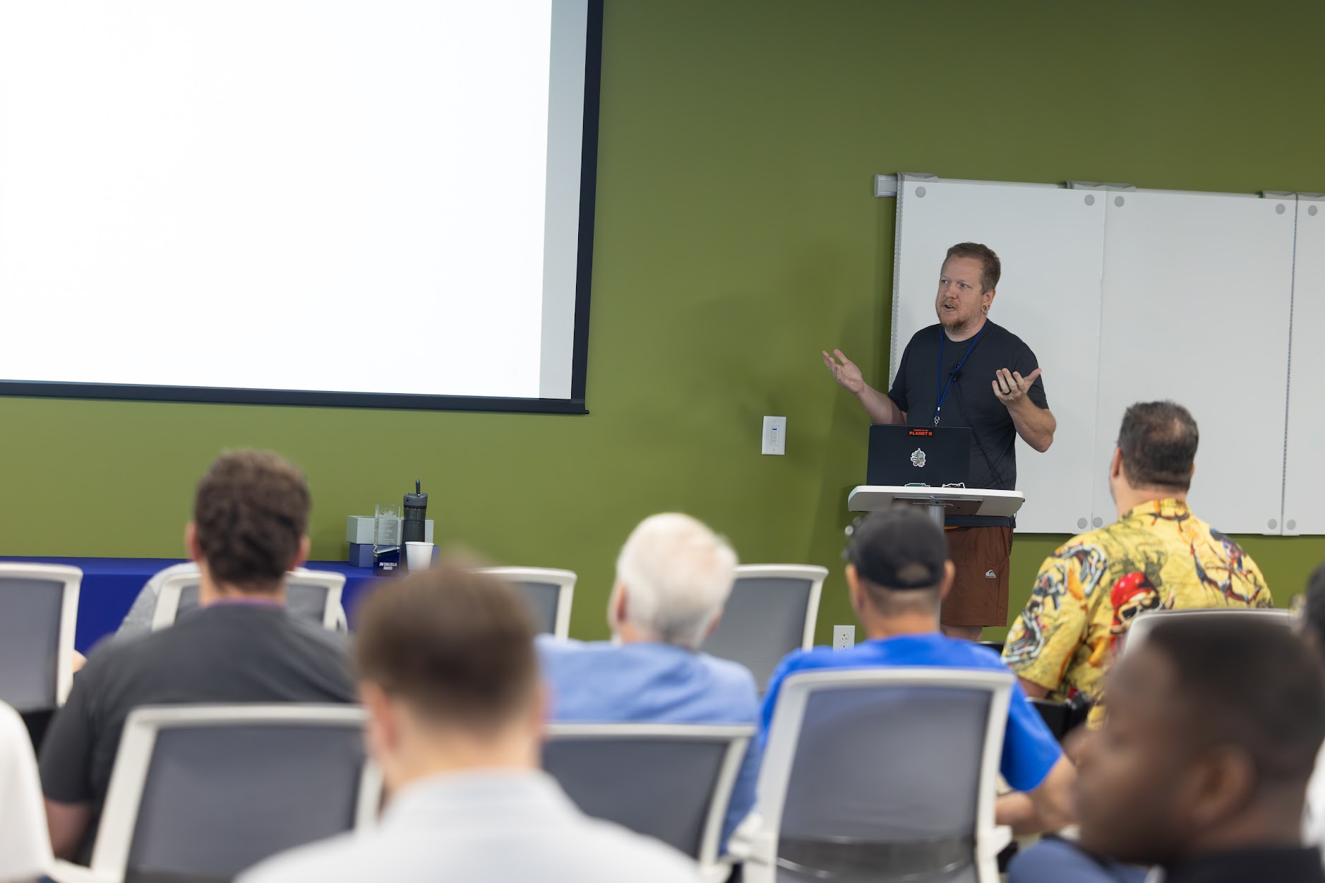 Joel Taddei speaking at the 2025 Carolina Code Conference