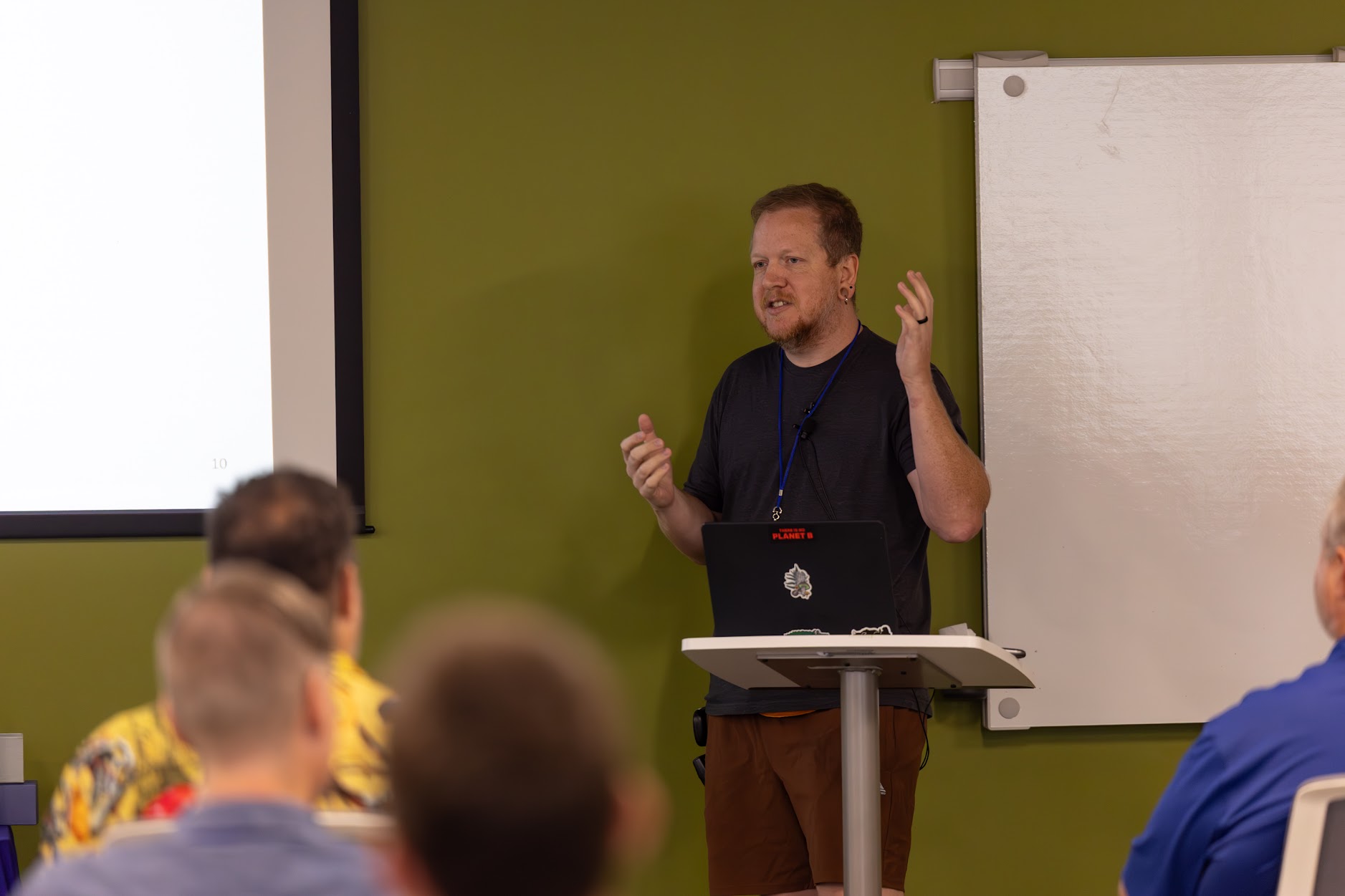 Joel Taddei speaking at the 2025 Carolina Code Conference