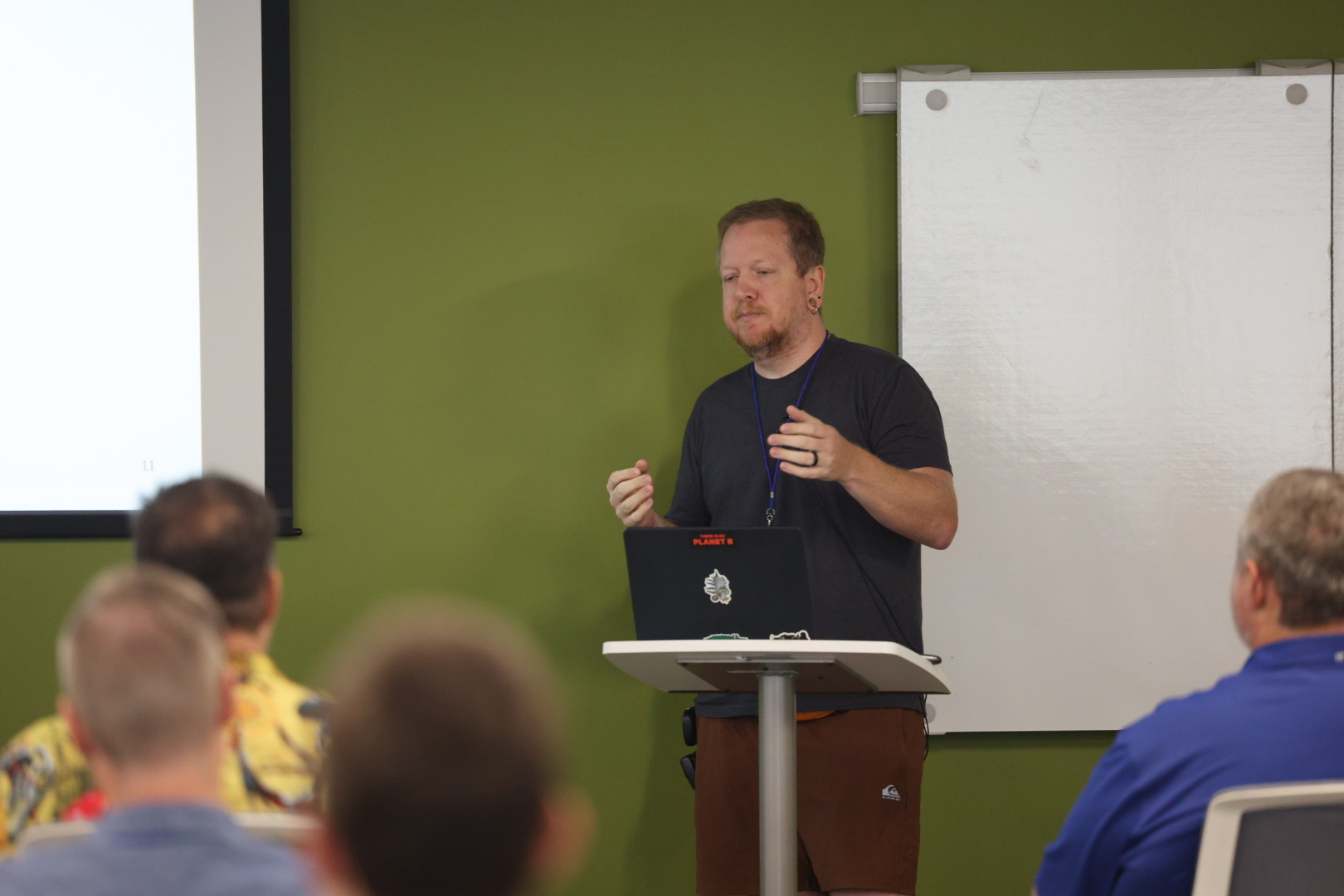 Joel Taddei speaking at the 2025 Carolina Code Conference