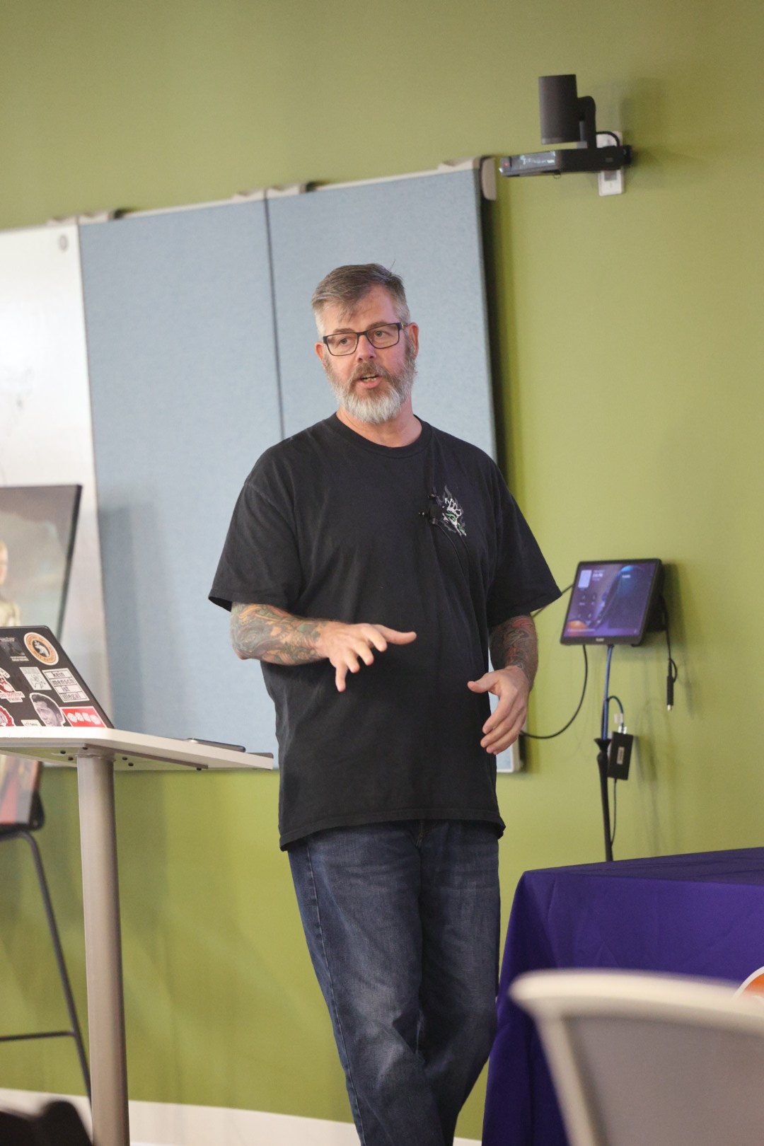 Karl Groves speaking at the 2025 Carolina Code Conference