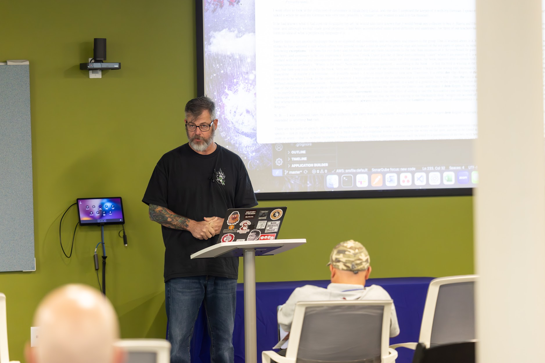 Karl Groves speaking at the 2025 Carolina Code Conference