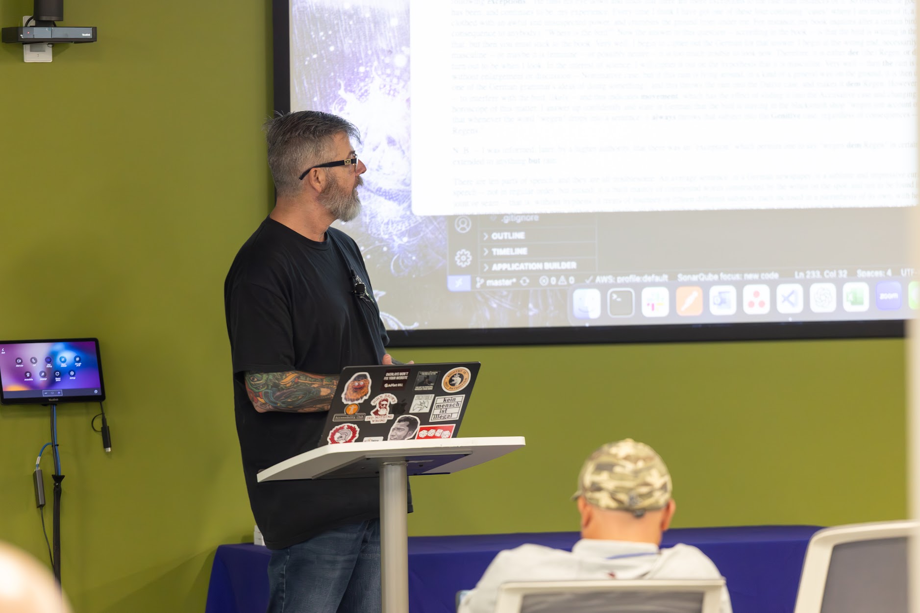 Karl Groves speaking at the 2025 Carolina Code Conference
