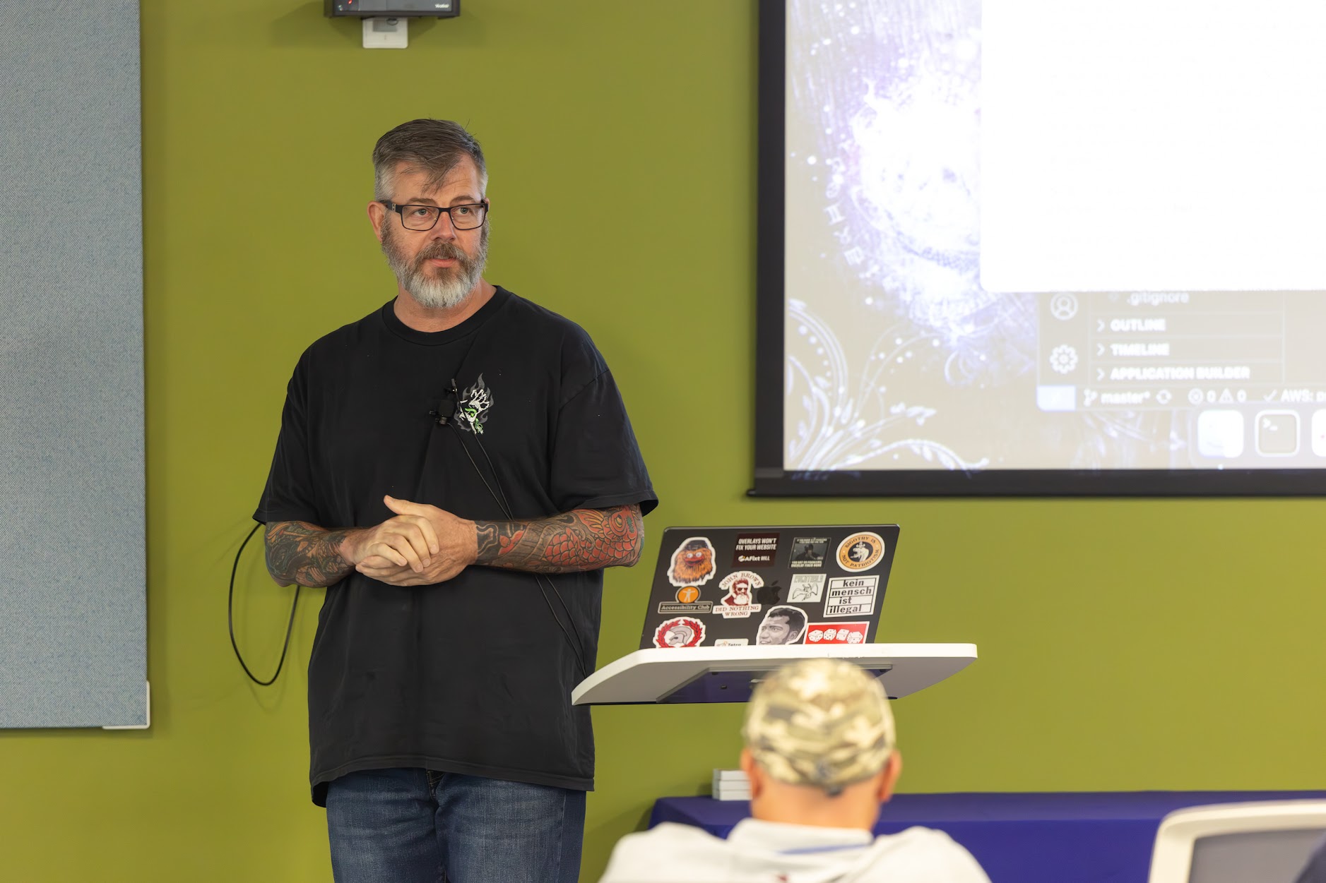 Karl Groves speaking at the 2025 Carolina Code Conference