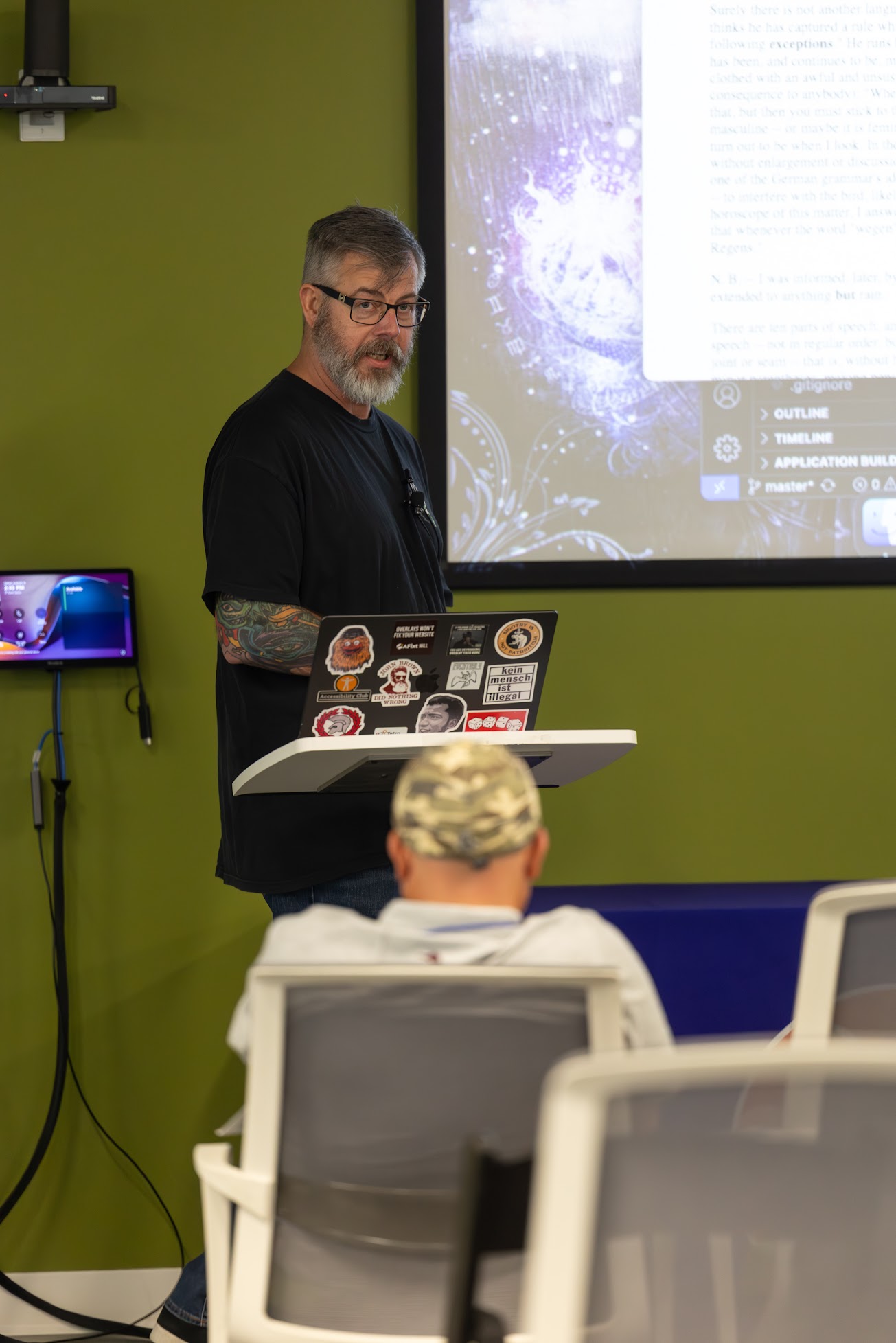 Karl Groves speaking at the 2025 Carolina Code Conference