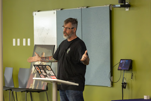 Karl Groves speaking at the 2025 Carolina Code Conference
