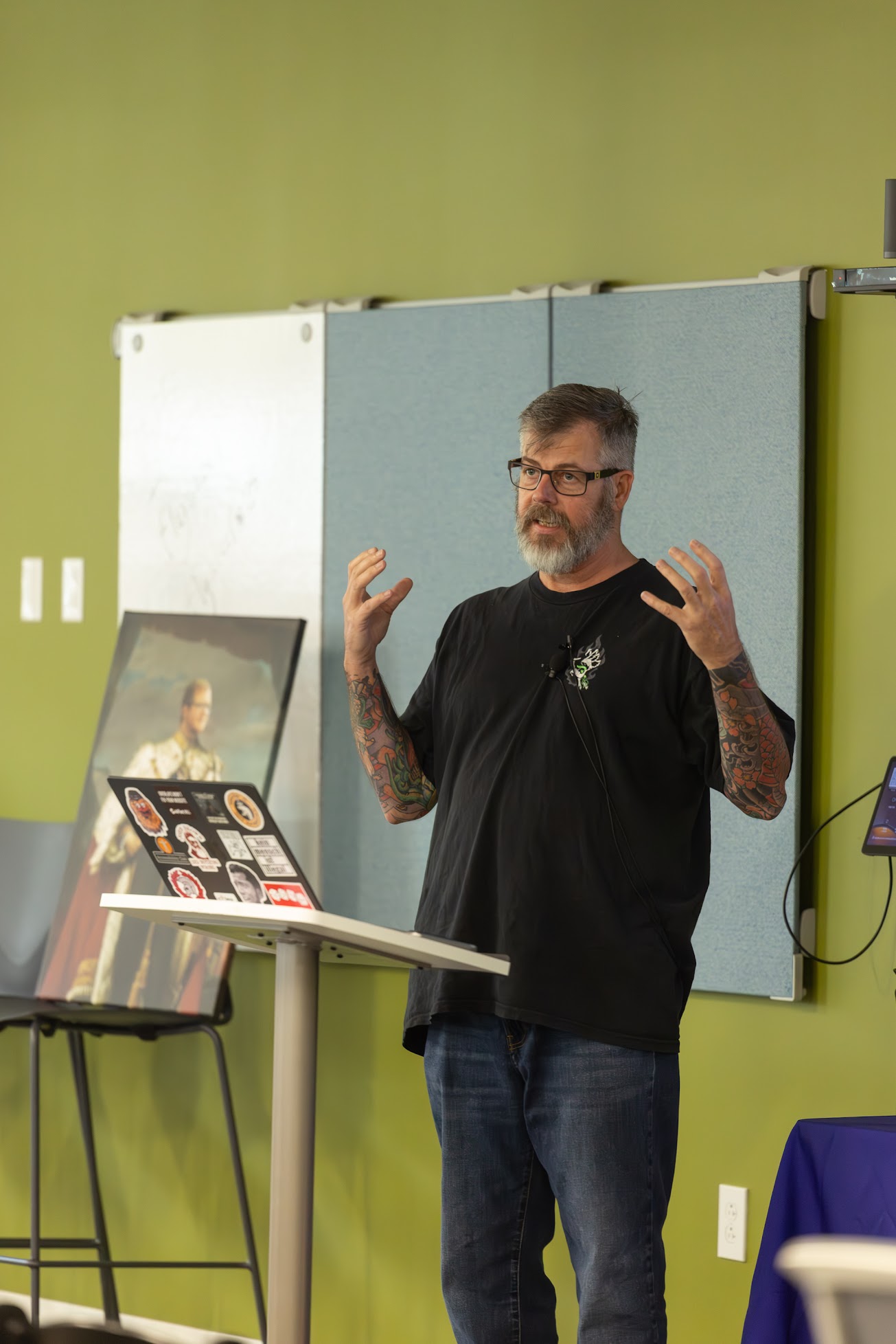 Karl Groves speaking at the 2025 Carolina Code Conference