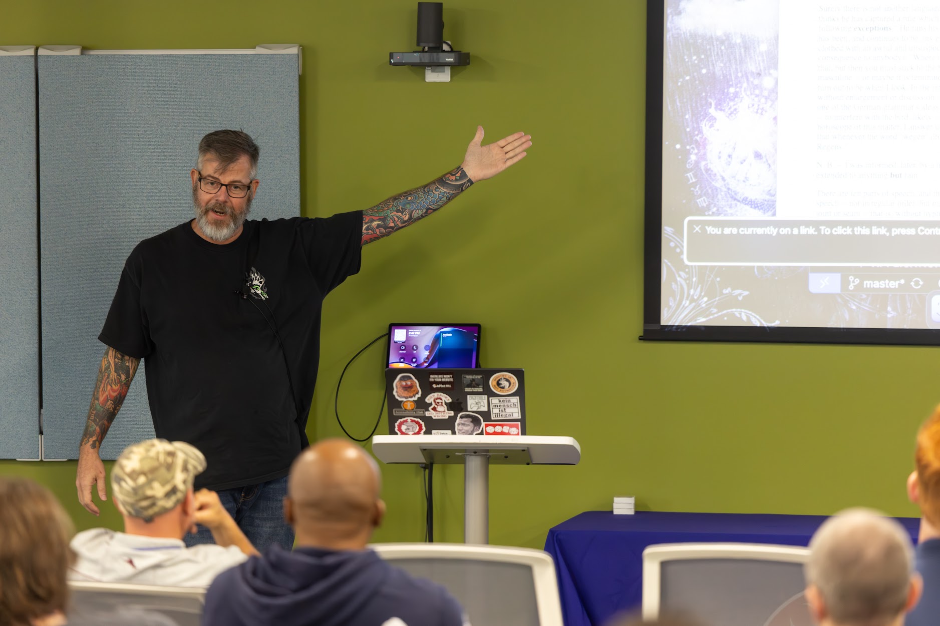 Karl Groves speaking at the 2025 Carolina Code Conference