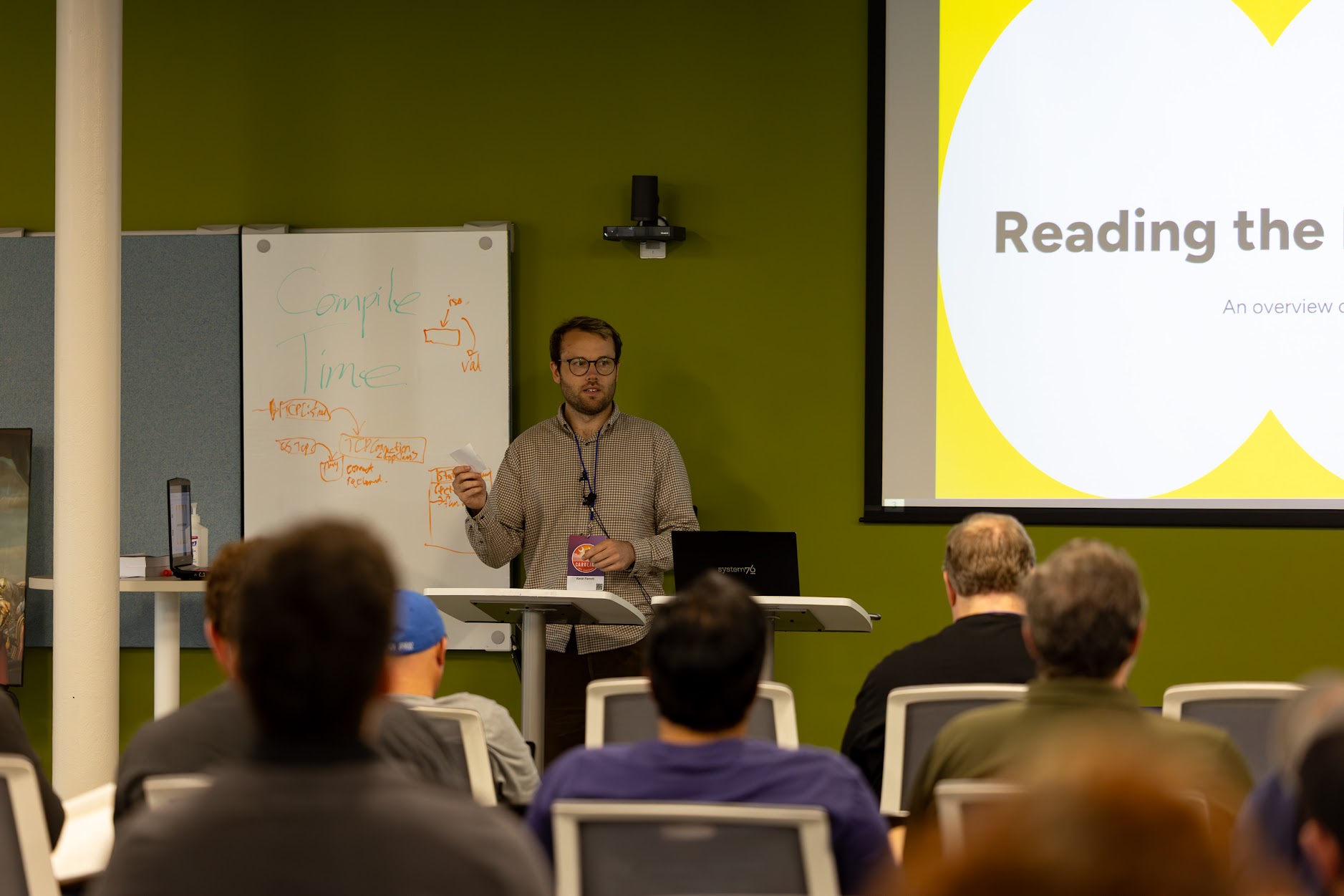 Kevin Ferretti speaking at the 2025 Carolina Code Conference