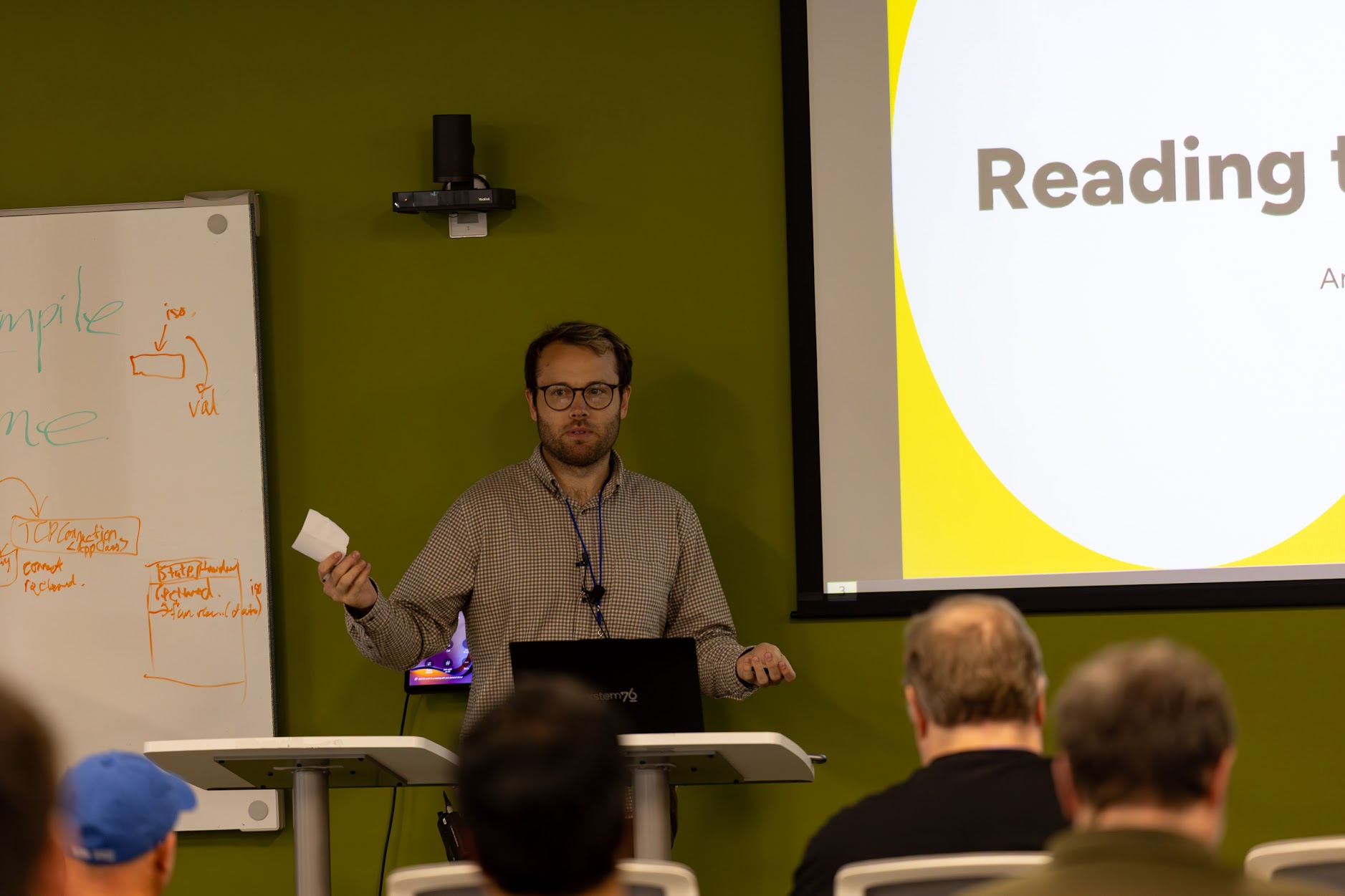 Kevin Ferretti speaking at the 2025 Carolina Code Conference