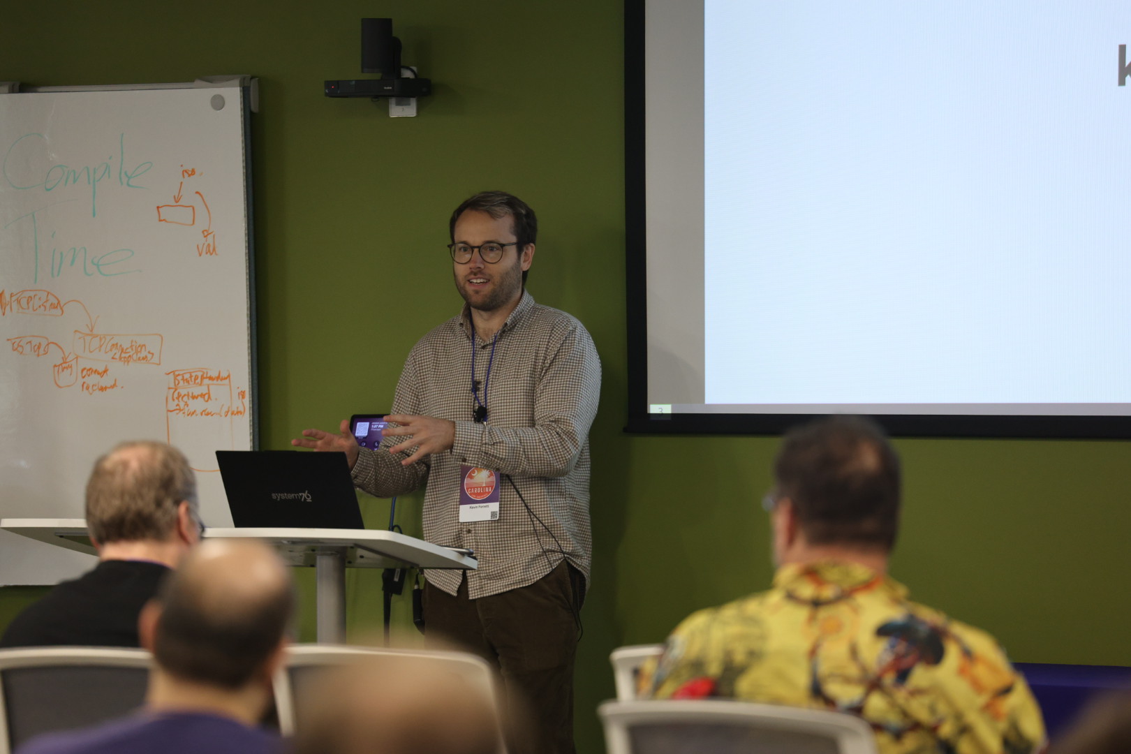 Kevin Ferretti speaking at the 2025 Carolina Code Conference