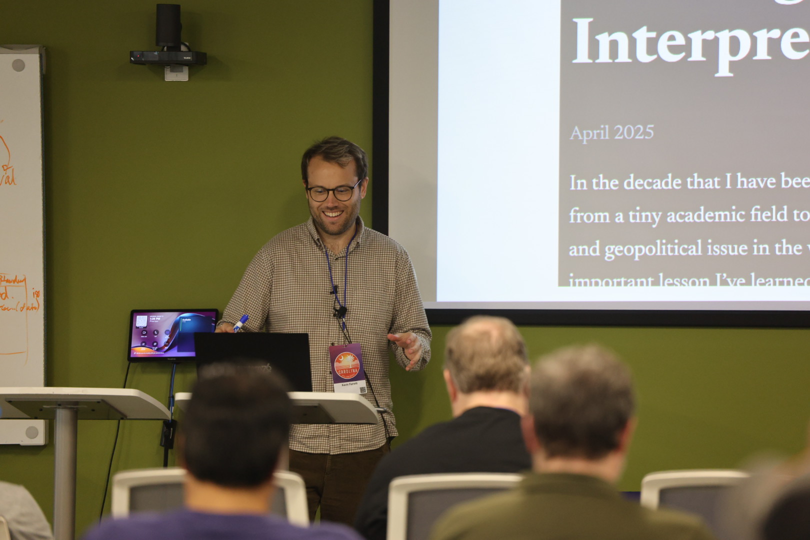 Kevin Ferretti speaking at the 2025 Carolina Code Conference
