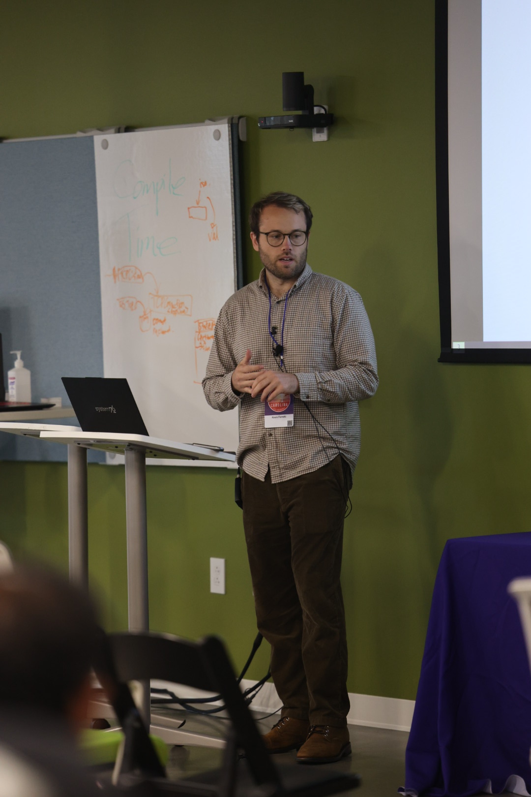Kevin Ferretti speaking at the 2025 Carolina Code Conference