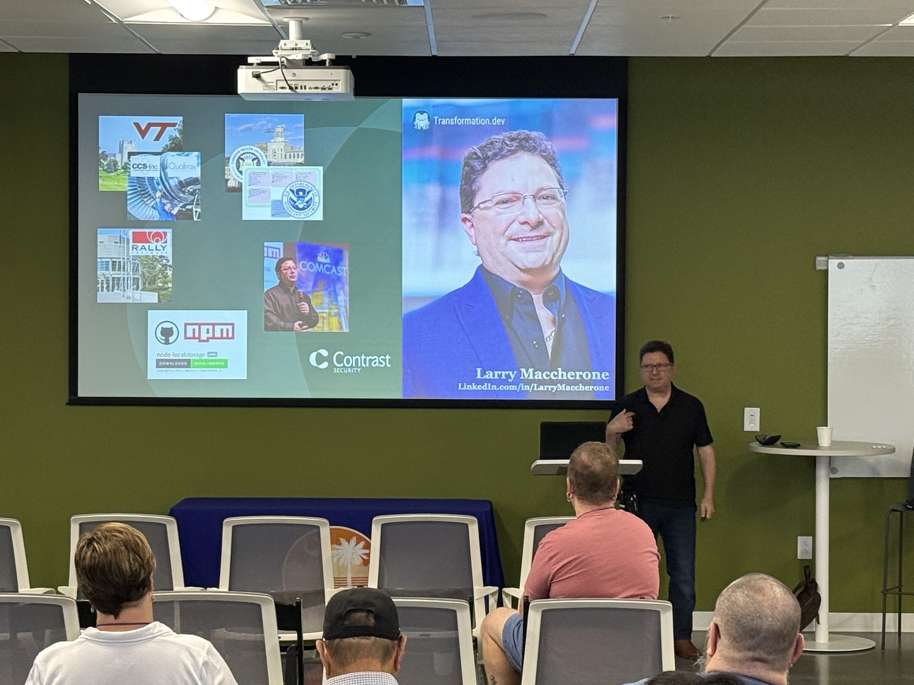 Larry Maccherone speaking at the 2025 Carolina Code Conference