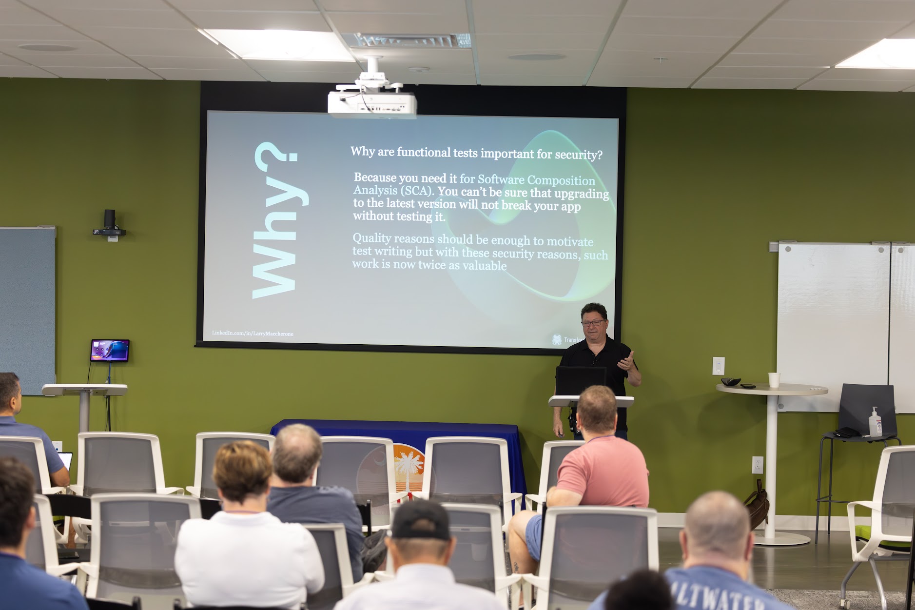 Larry Maccherone speaking at the 2025 Carolina Code Conference
