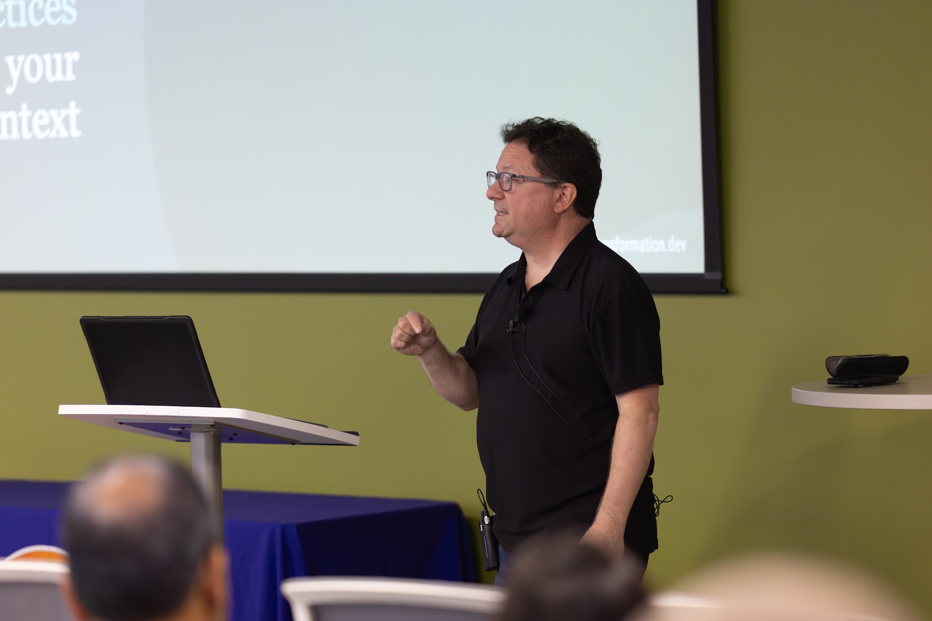 Larry Maccherone speaking at the 2025 Carolina Code Conference