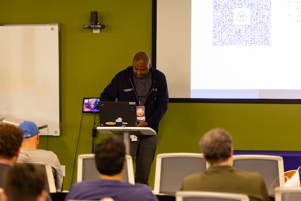 Louis Burroughs speaking at the 2025 Carolina Code Conference