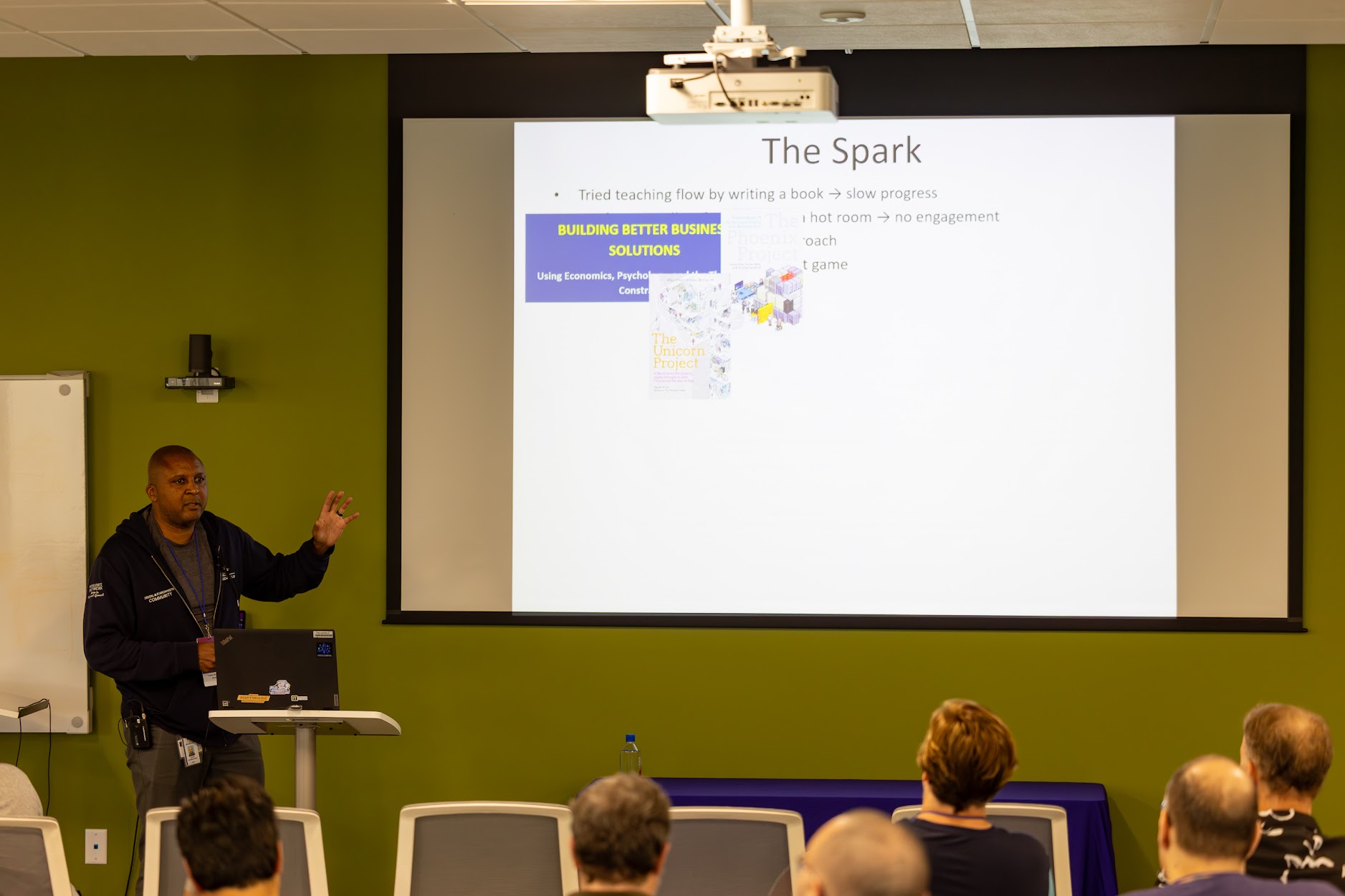 Louis Burroughs speaking at the 2025 Carolina Code Conference