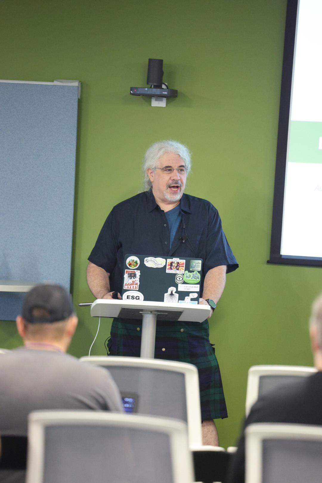 Matt "Kelly" Williams speaking at the 2025 Carolina Code Conference