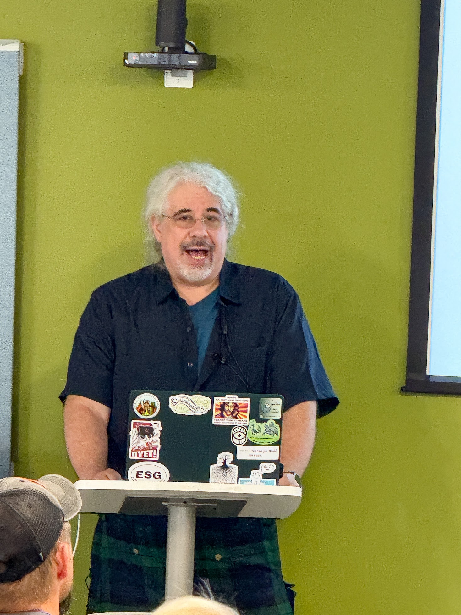 Matt "Kelly" Williams speaking at the 2025 Carolina Code Conference