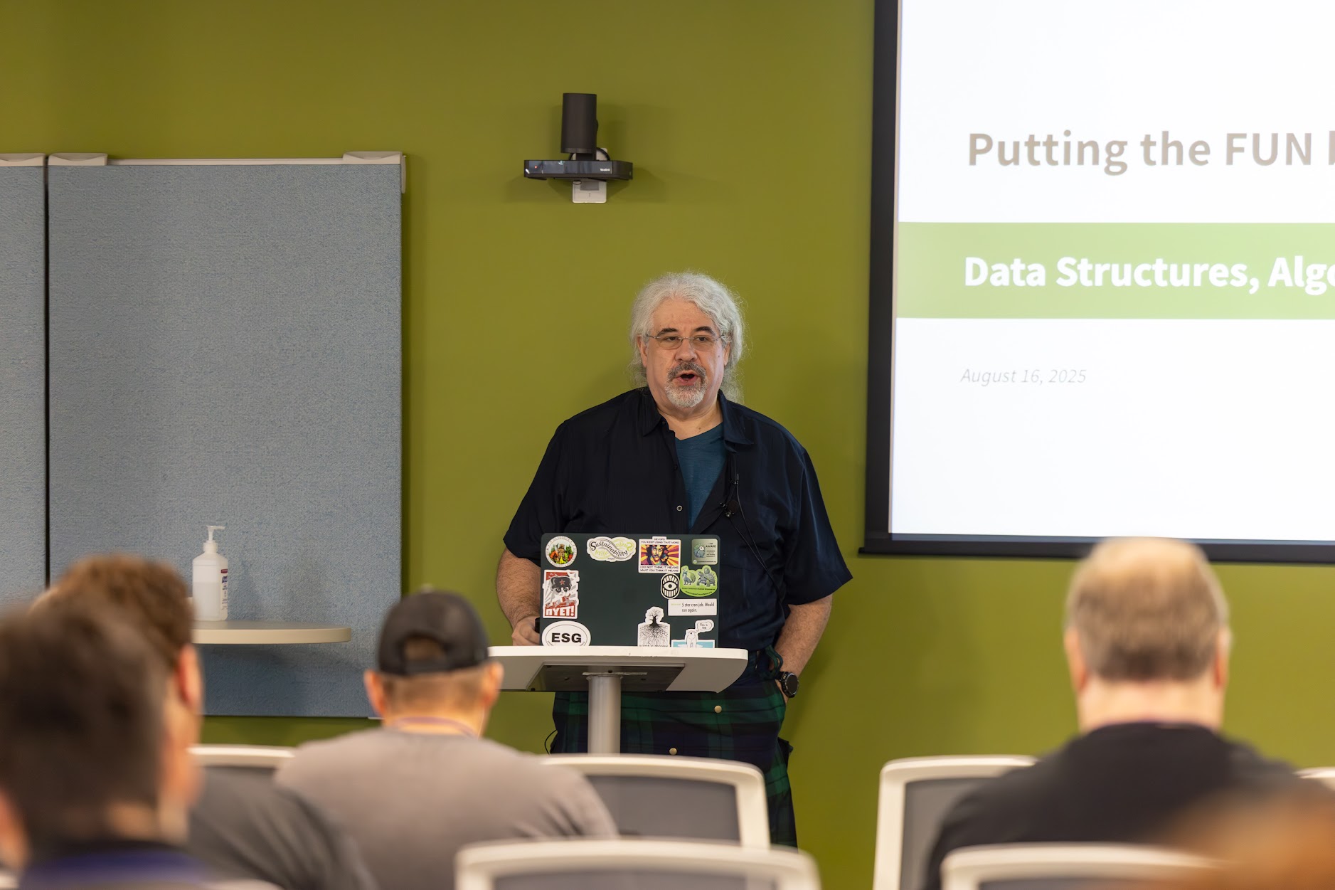 Matt "Kelly" Williams speaking at the 2025 Carolina Code Conference