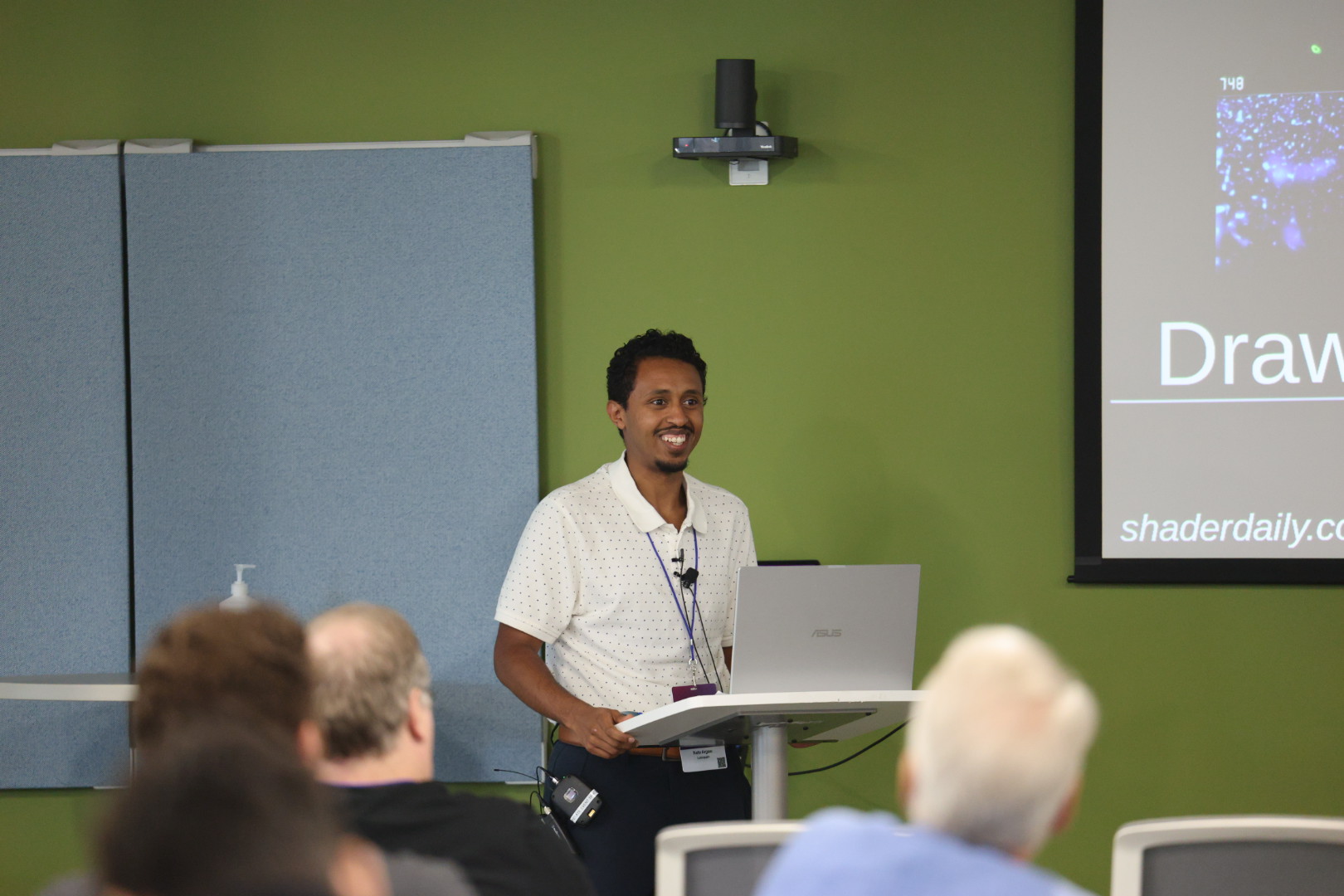 Nate Argaw speaking at the 2025 Carolina Code Conference