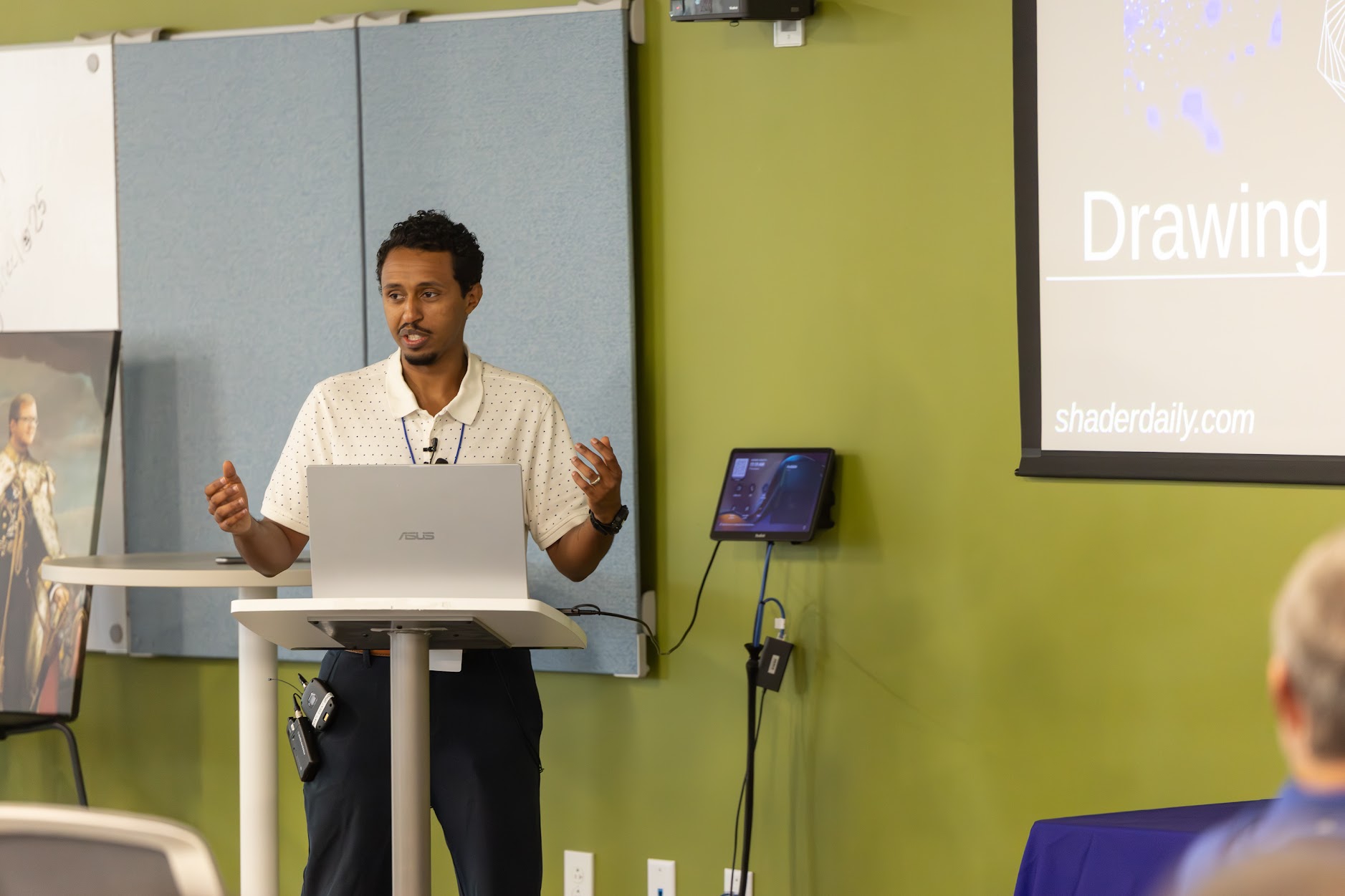 Nate Argaw speaking at the 2025 Carolina Code Conference
