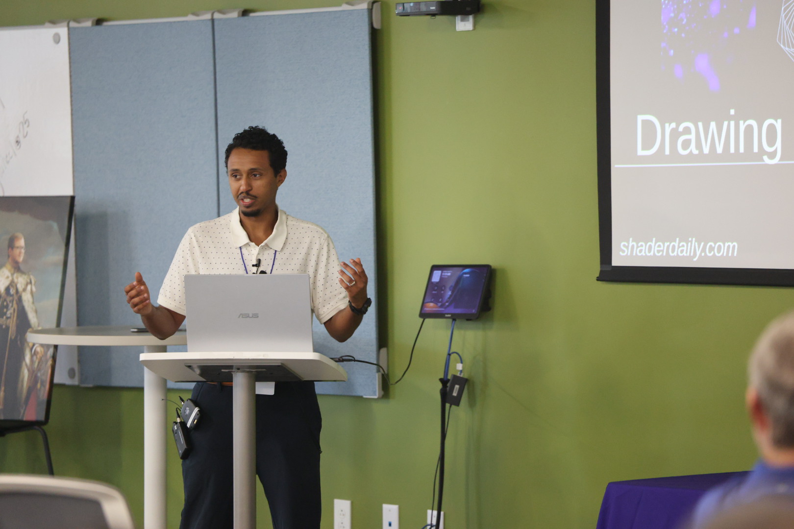 Nate Argaw speaking at the 2025 Carolina Code Conference