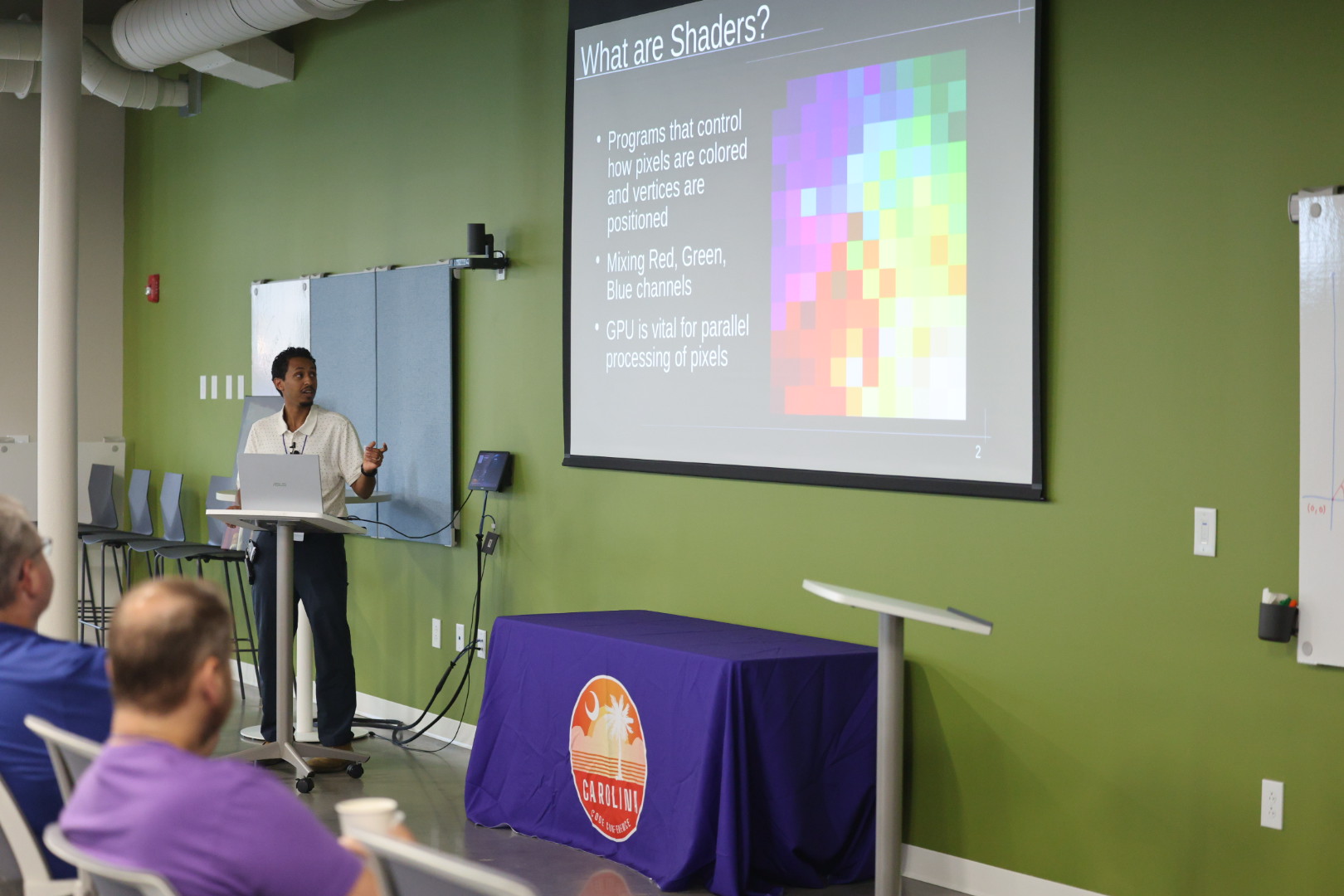 Nate Argaw speaking at the 2025 Carolina Code Conference
