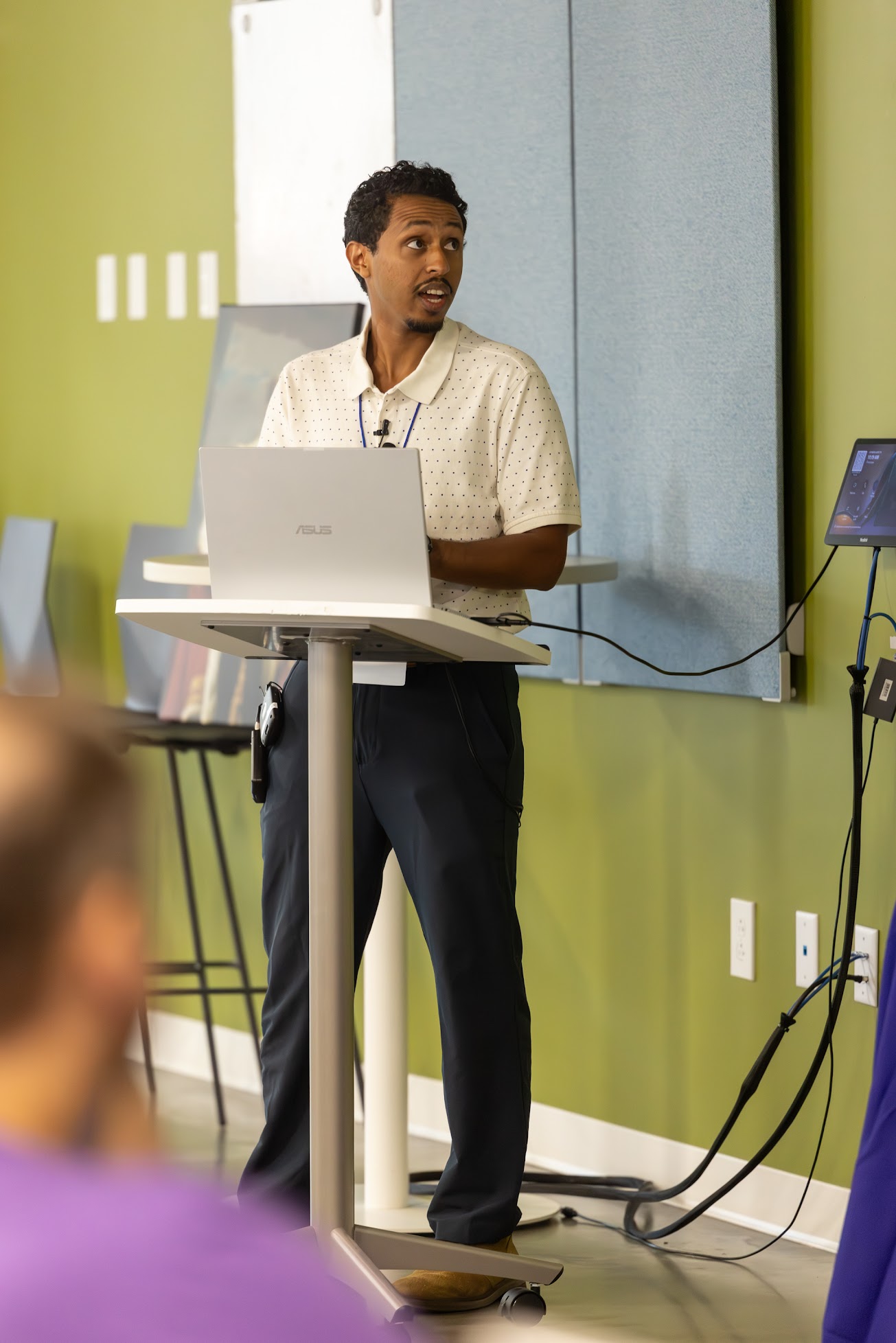 Nate Argaw speaking at the 2025 Carolina Code Conference