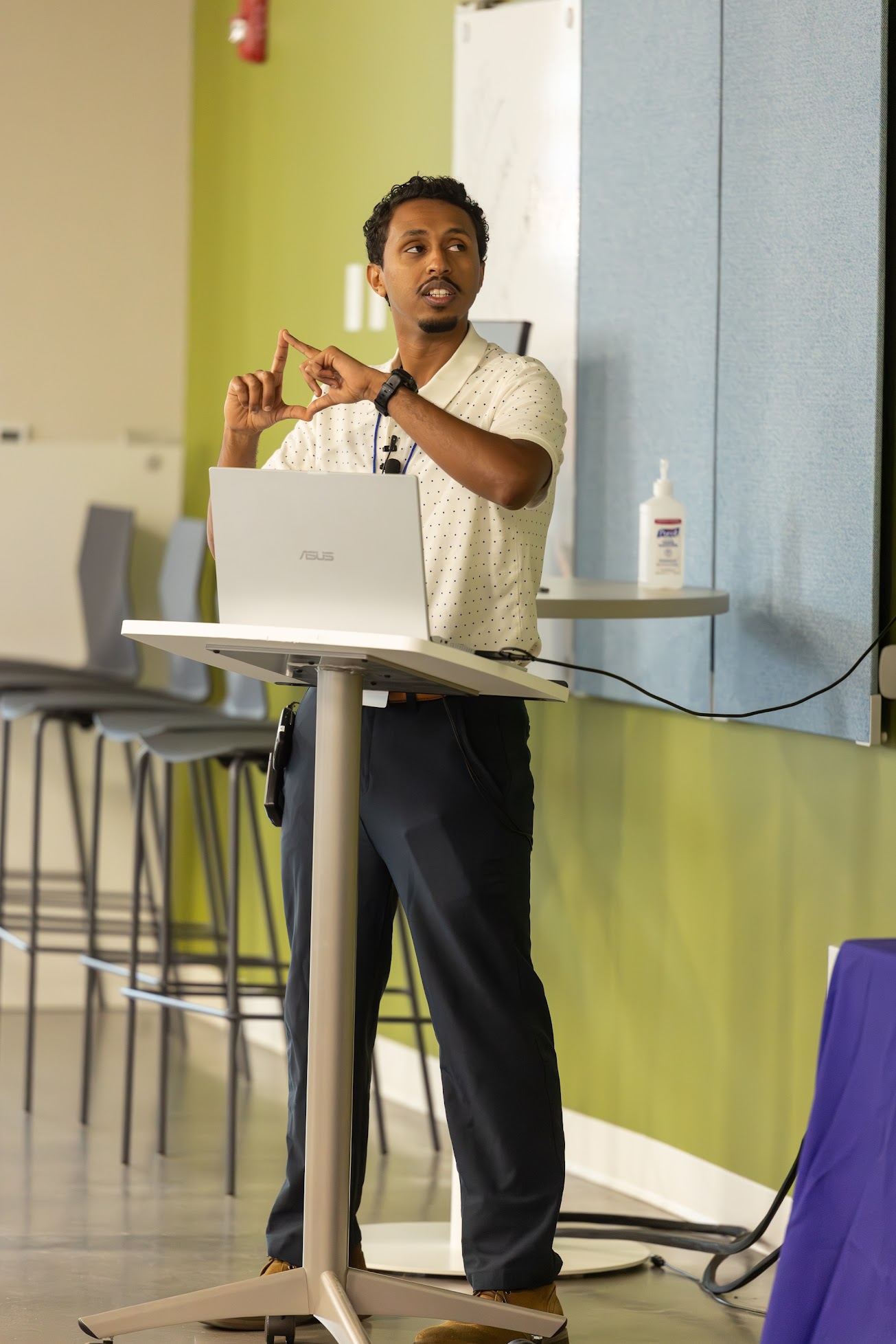 Nate Argaw speaking at the 2025 Carolina Code Conference