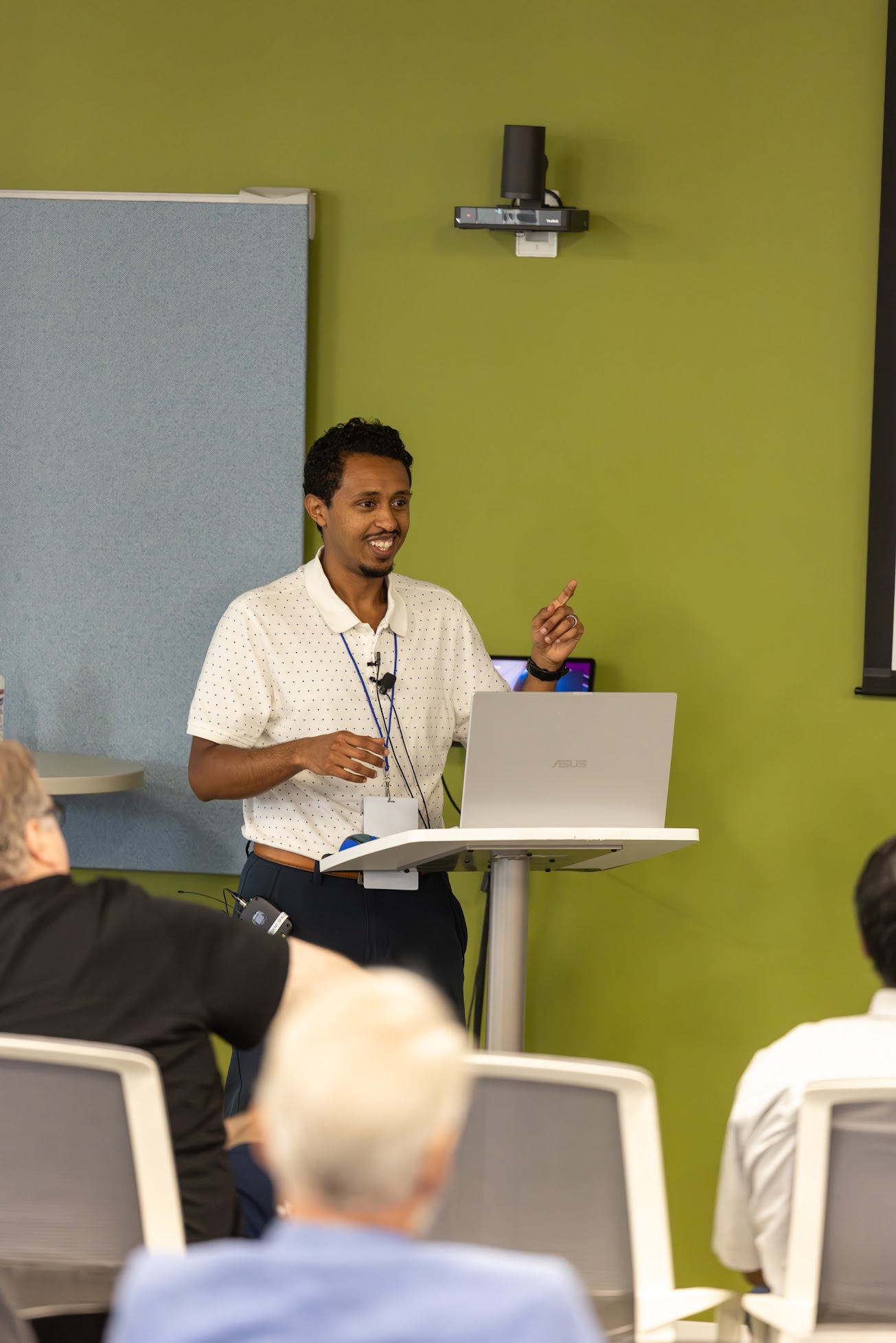 Nate Argaw speaking at the 2025 Carolina Code Conference