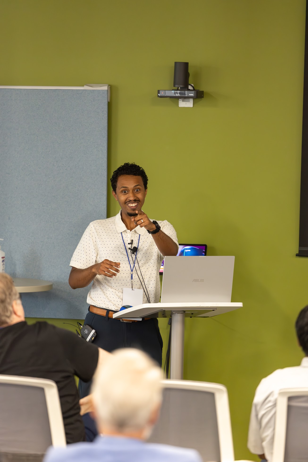 Nate Argaw speaking at the 2025 Carolina Code Conference