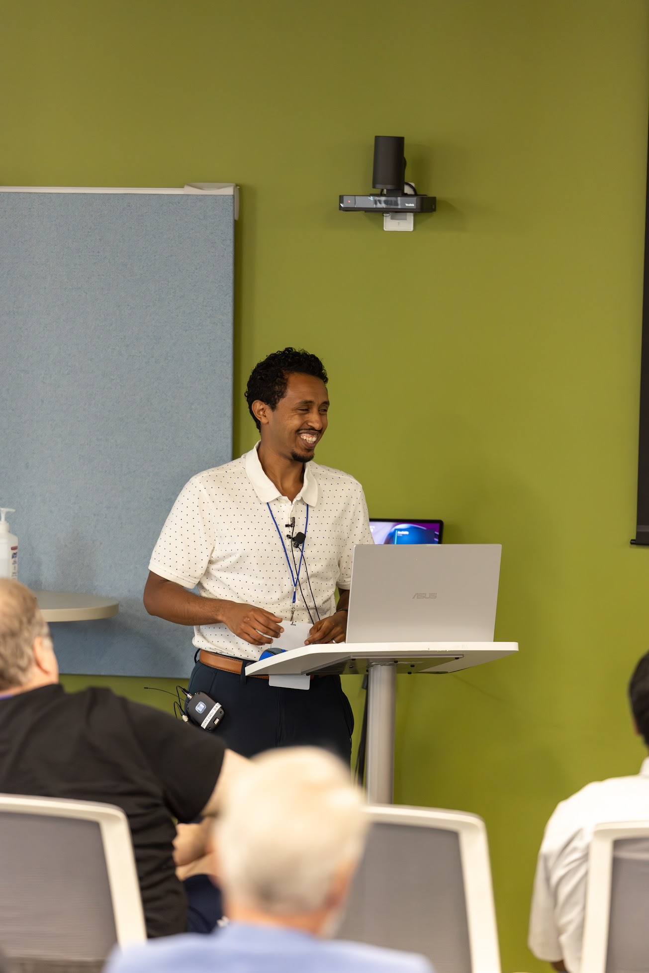 Nate Argaw speaking at the 2025 Carolina Code Conference