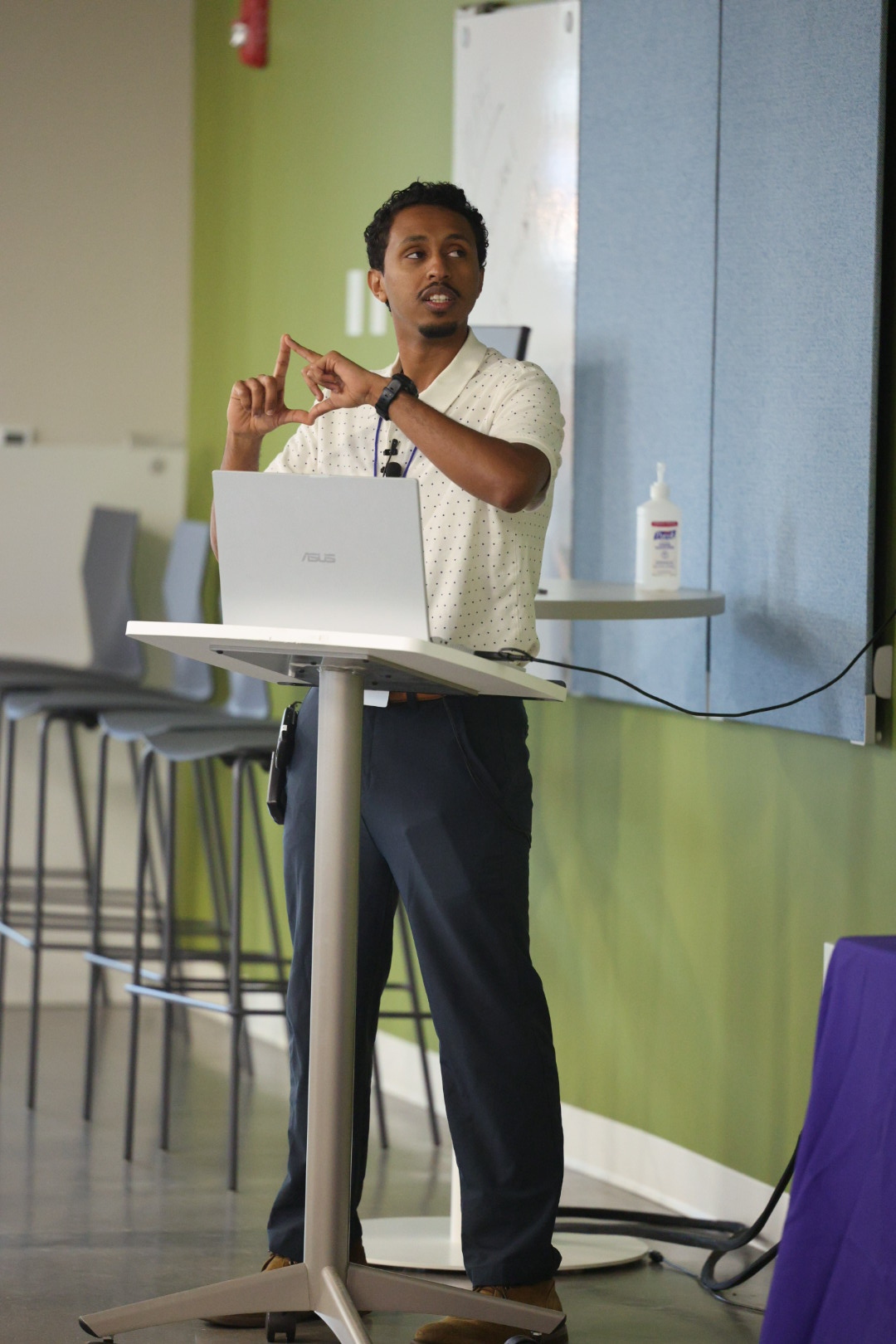 Nate Argaw speaking at the 2025 Carolina Code Conference