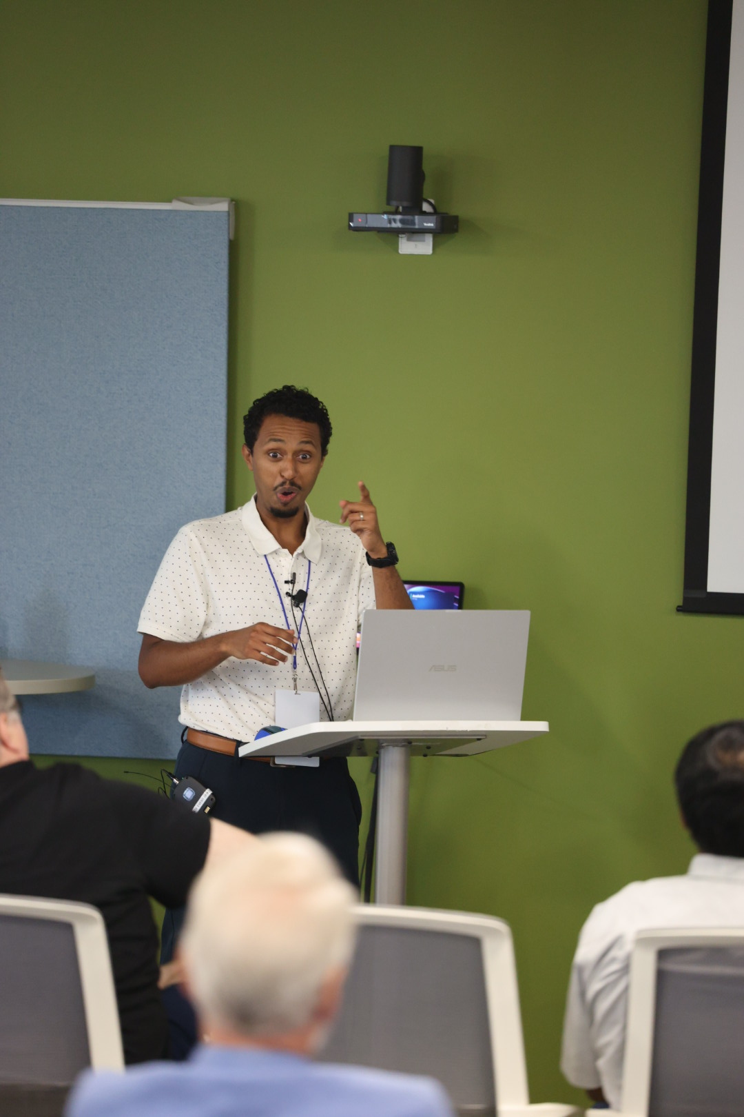 Nate Argaw speaking at the 2025 Carolina Code Conference