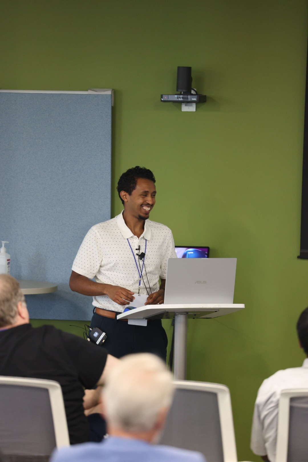 Nate Argaw speaking at the 2025 Carolina Code Conference