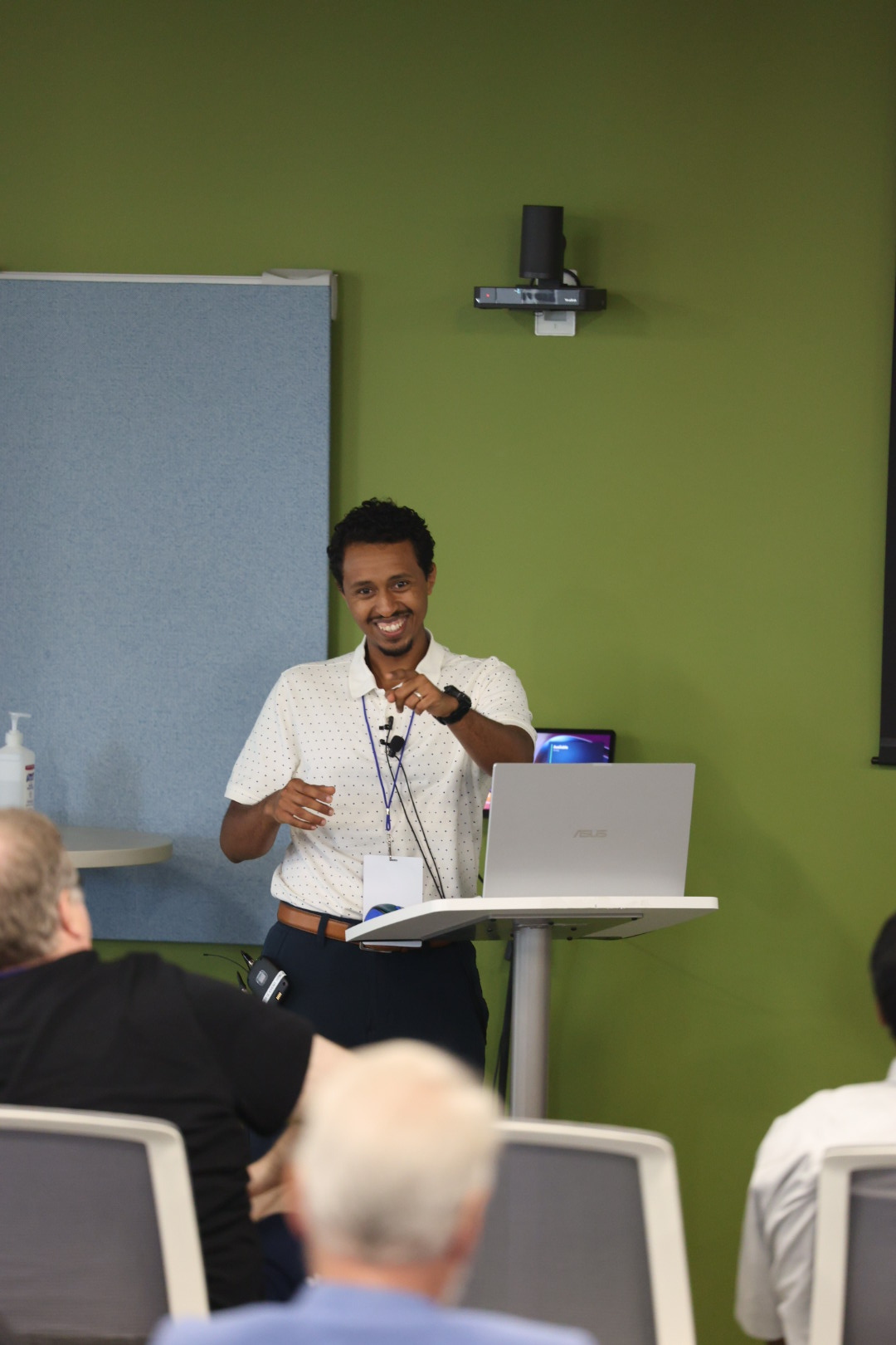 Nate Argaw speaking at the 2025 Carolina Code Conference
