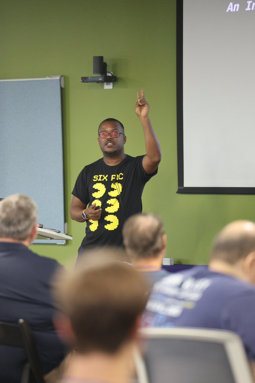 Nerando Johnson speaking at the 2025 Carolina Code Conference