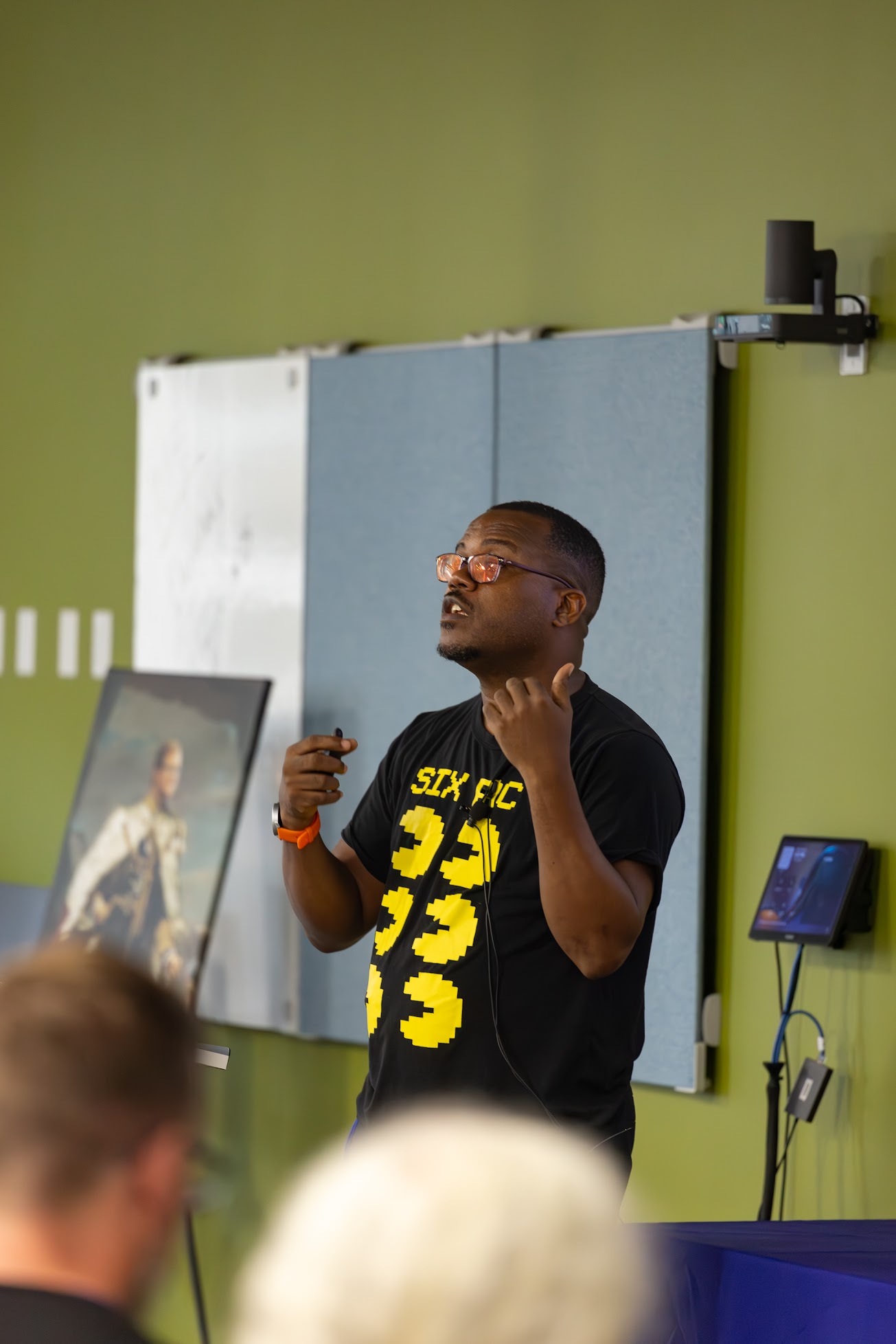 Nerando Johnson speaking at the 2025 Carolina Code Conference