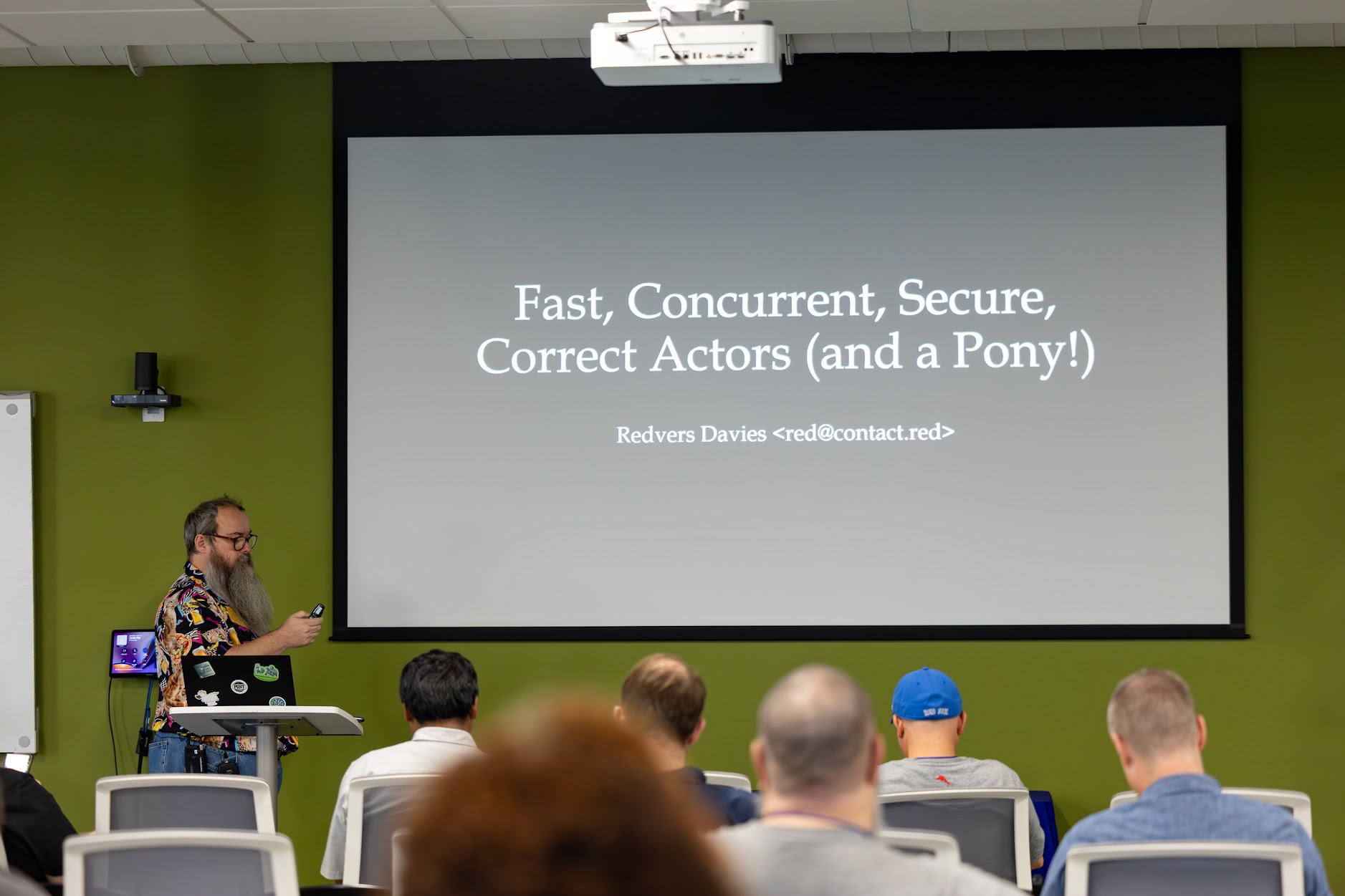 Redvers Davies speaking at the 2025 Carolina Code Conference