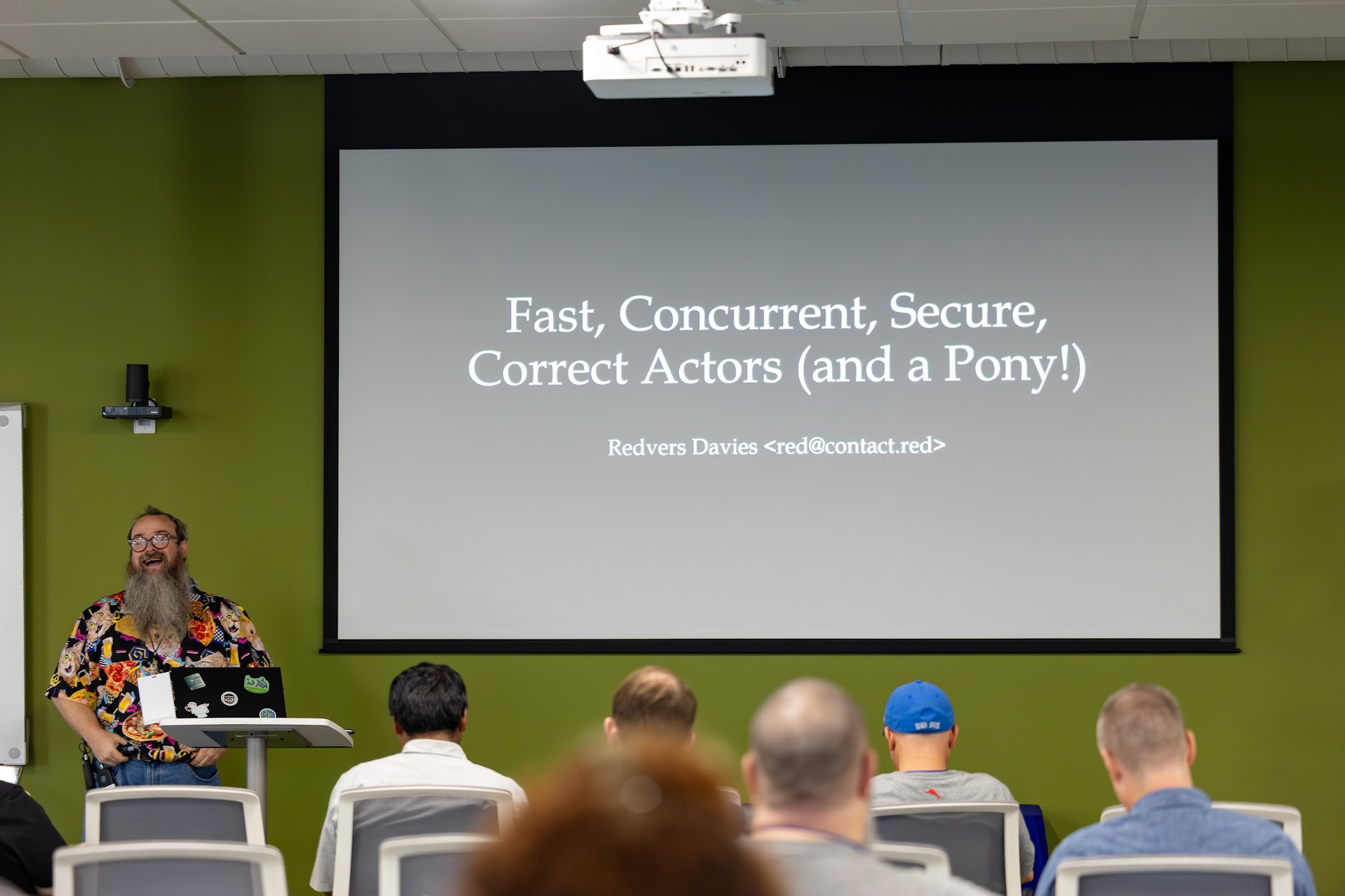 Redvers Davies speaking at the 2025 Carolina Code Conference