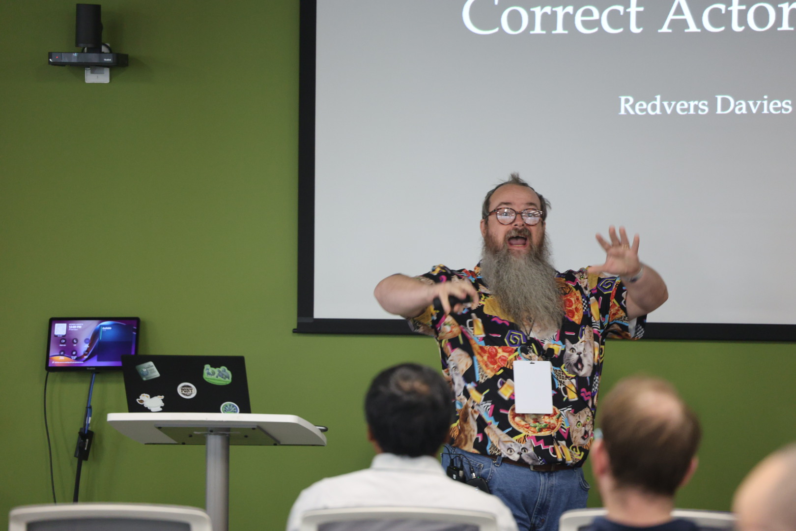 Redvers Davies speaking at the 2025 Carolina Code Conference