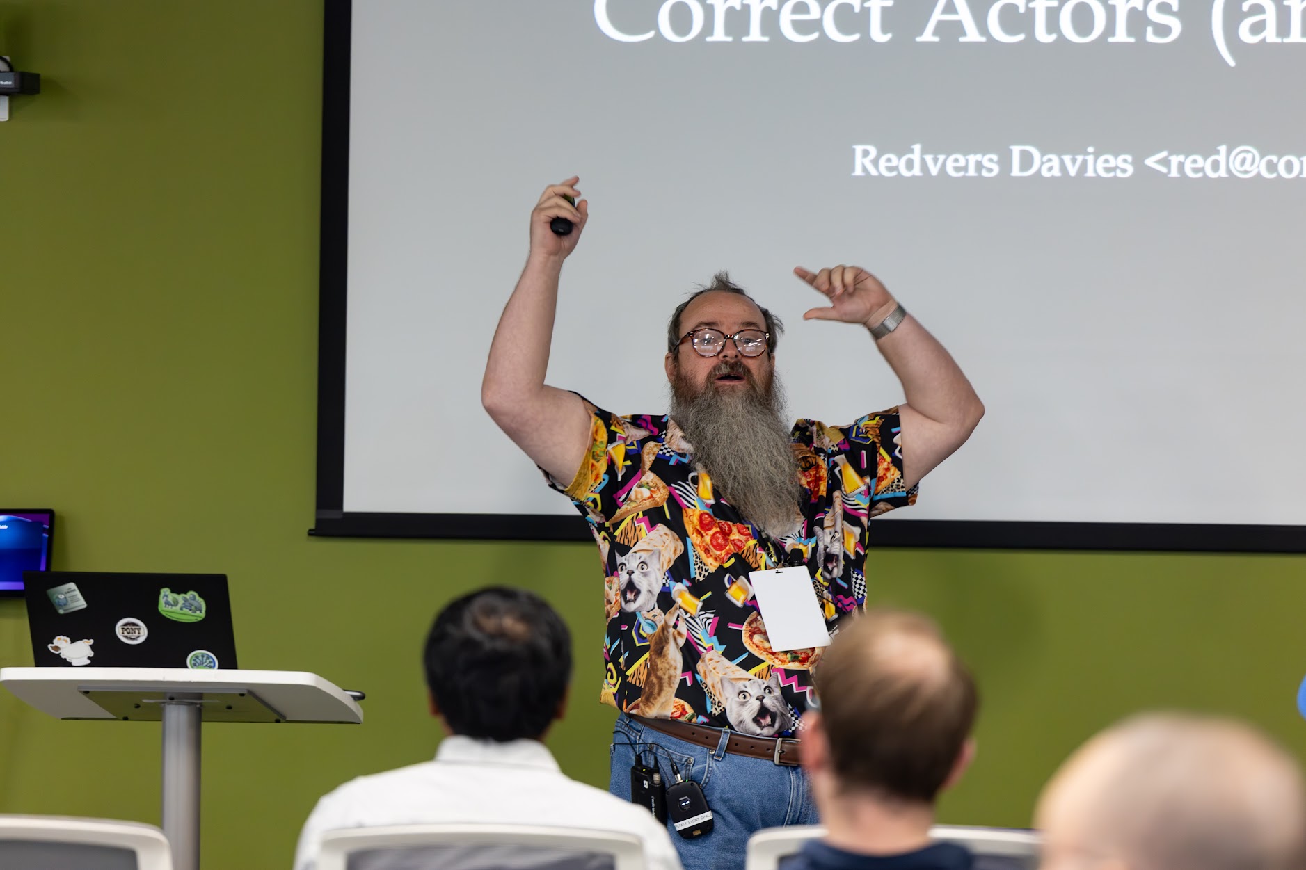 Redvers Davies speaking at the 2025 Carolina Code Conference