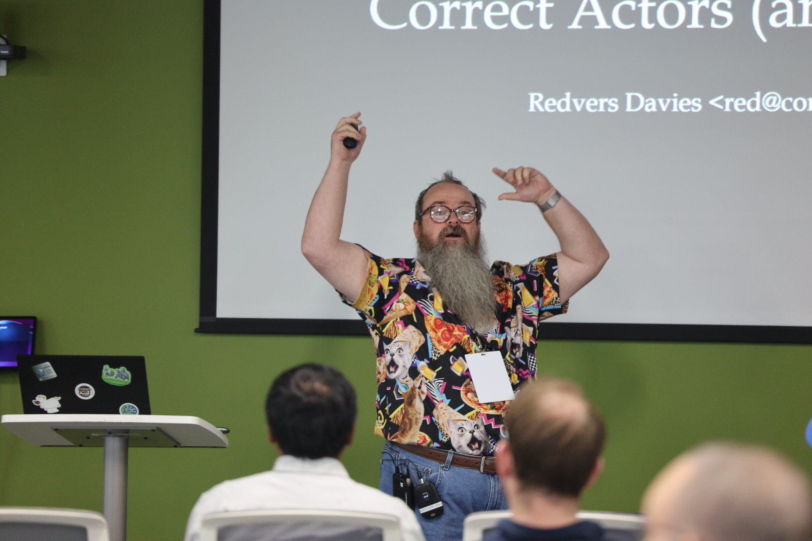 Redvers Davies speaking at the 2025 Carolina Code Conference
