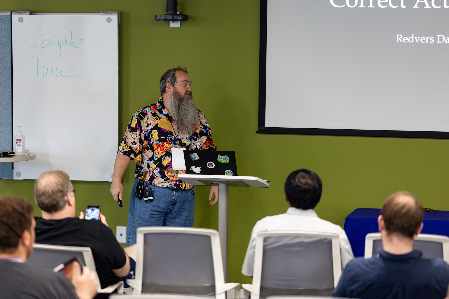 Redvers Davies speaking at the 2025 Carolina Code Conference