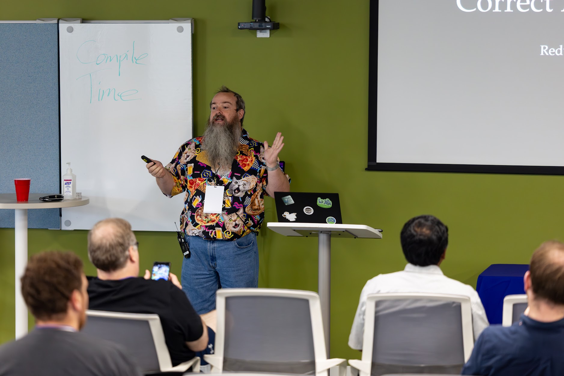 Redvers Davies speaking at the 2025 Carolina Code Conference